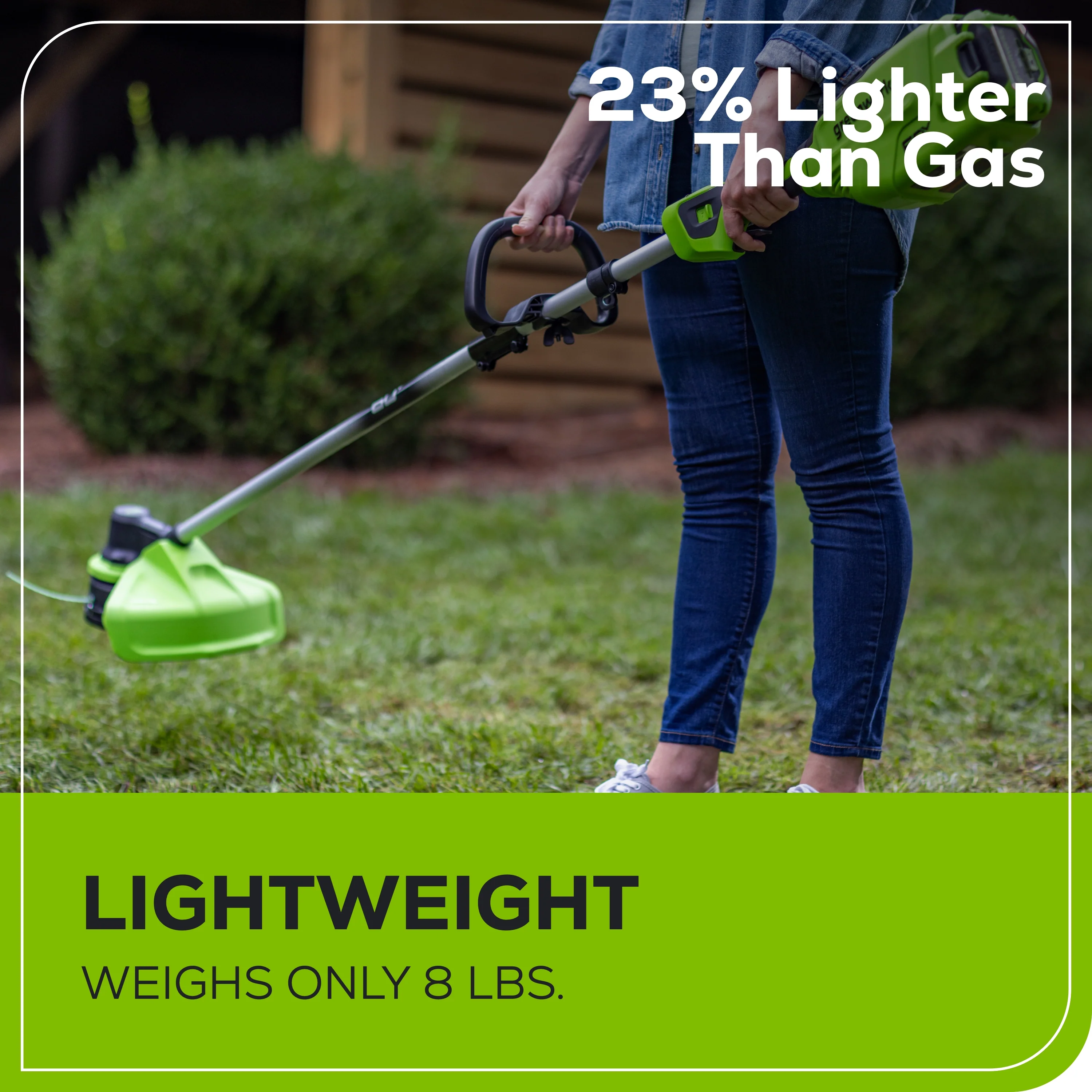 60V 16" Cordless Battery String Trimmer w/ 2.5Ah Battery and 3A Charger - Image 8