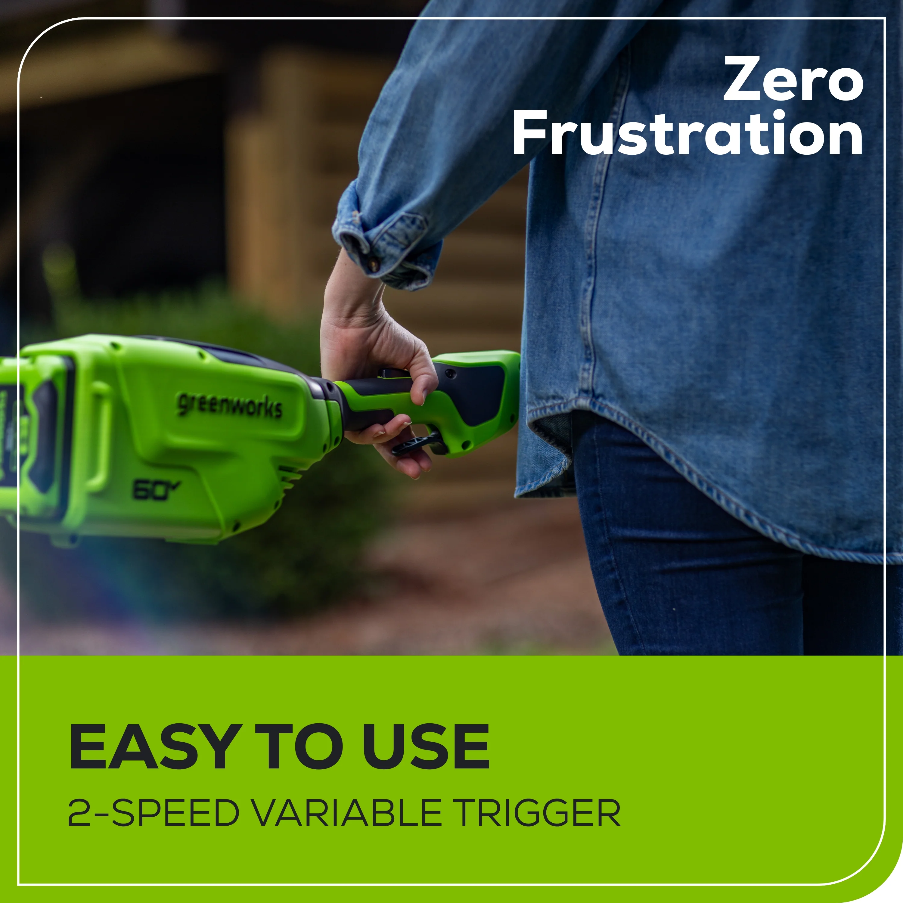 60V 16" Cordless Battery String Trimmer w/ 2.5Ah Battery and 3A Charger - Image 9