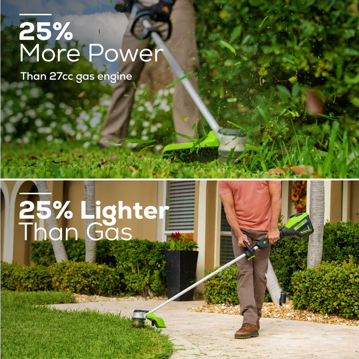 60V 16" String Trimmer and 8" Edger Combo Kit: 2.0 Ah Battery and Charger - Image 9