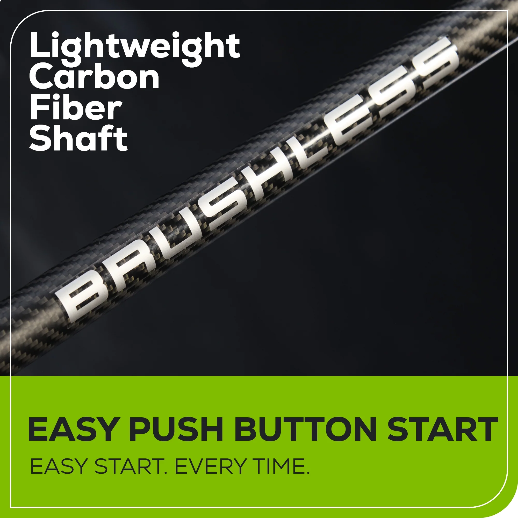60V 17" Cordless Battery Brushless String Trimmer, Carbon Fiber Shaft: 4.0 Ah Battery and Charger - Image 5