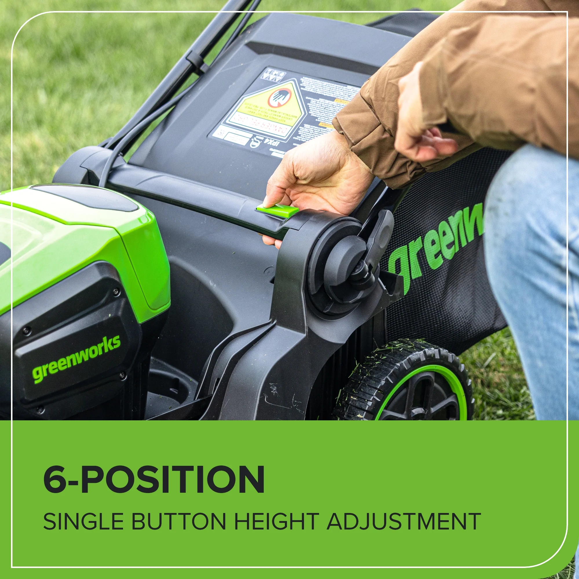 60V 17" Cordless Battery Push Lawn Mower: 4.0 Ah Battery and Charger - Image 7