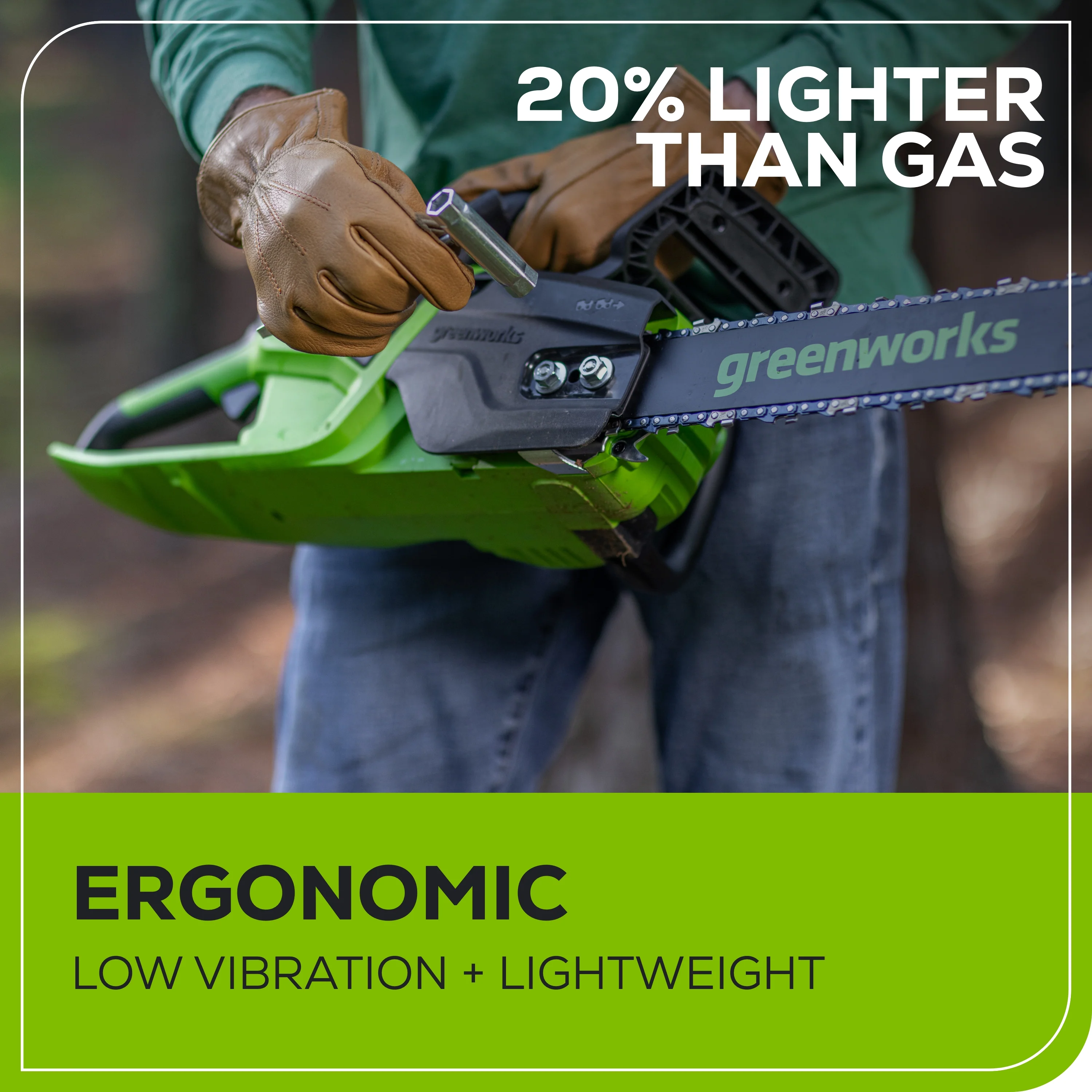 60V 18"Cordless Battery 2.0 kW Chainsaw and Hard Case, 4Ah Battery and Charger - Image 5