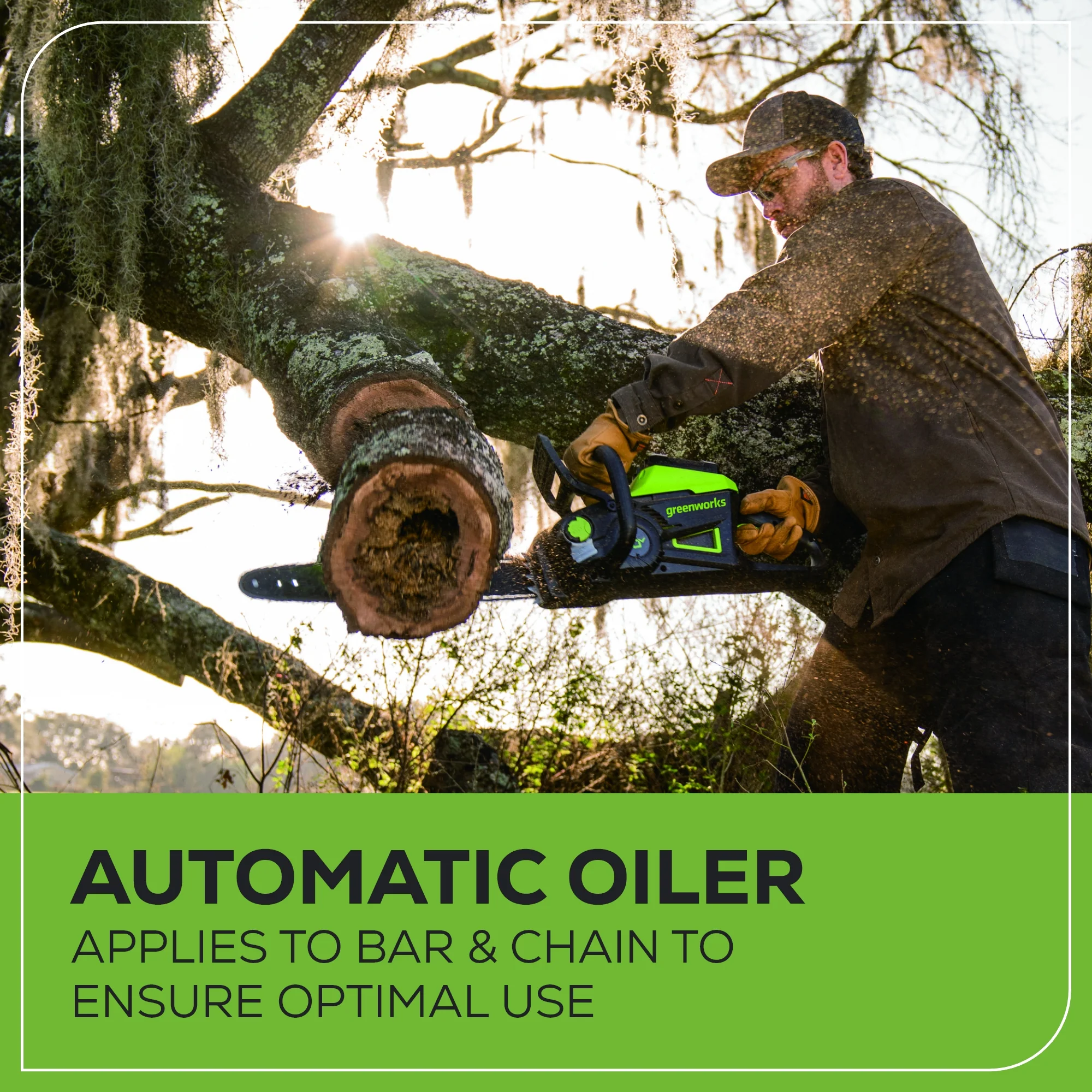 60V 18" Cordless Battery Brushless 2.5kW Chainsaw: 5.0 Ah Battery and Rapid Charger - Image 6