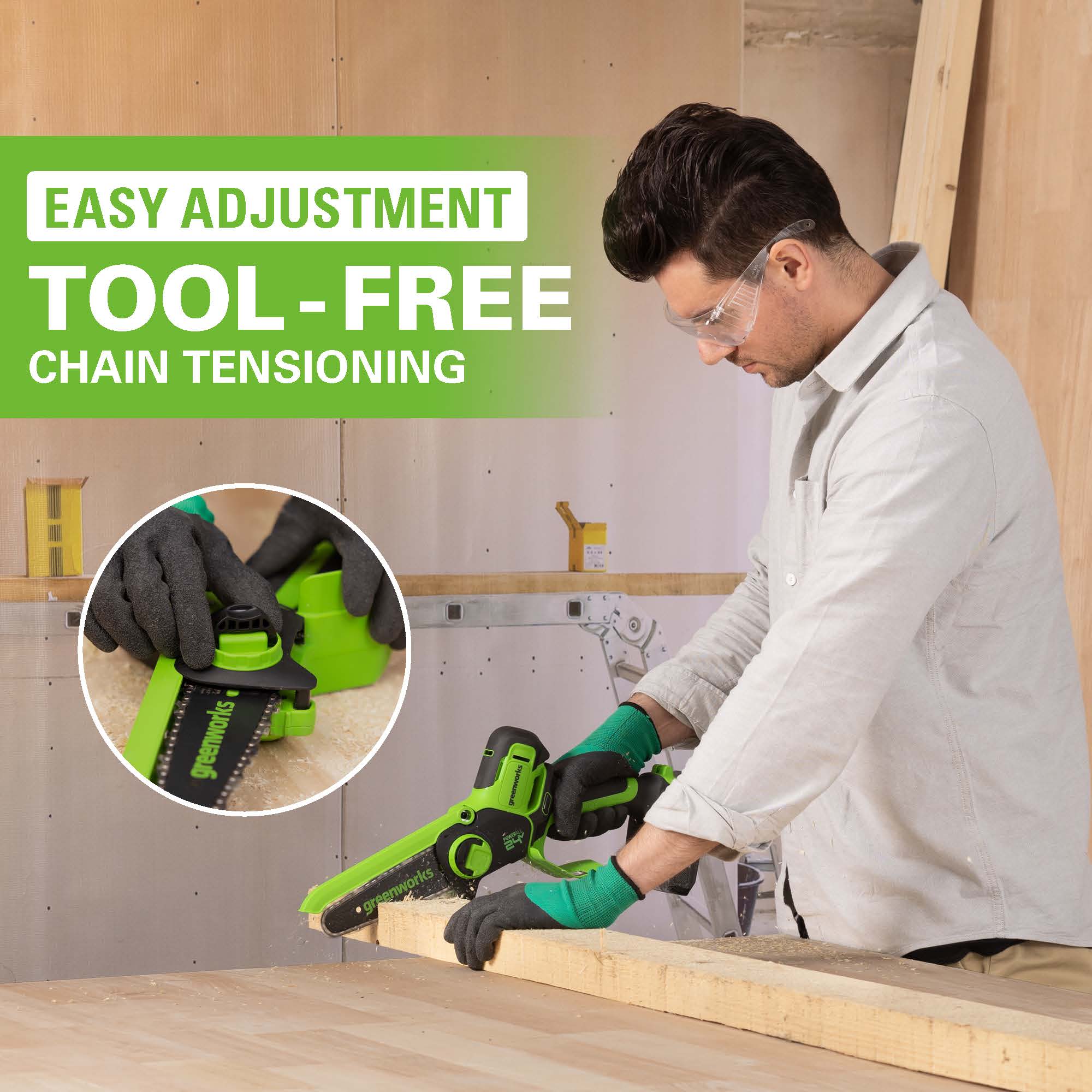 60V 18" Cordless Battery 2.0 kW Chainsaw and 24V 6" Pruner Saw, (1) 4.0 Ah Battery: (1) 2.0 Ah Battery and (2) Chargers - Image 13