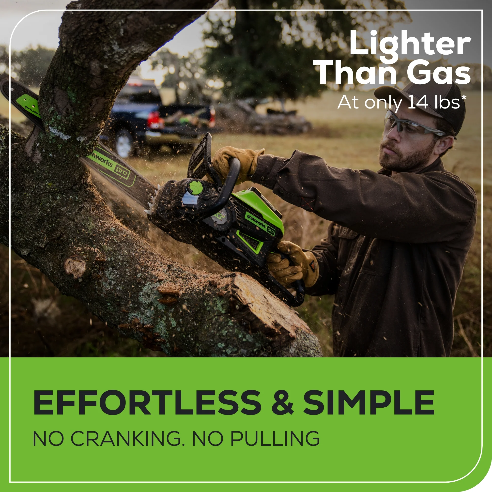 60V 18" Cordless Battery 2.0 kW Chainsaw and 10" Pole Saw Combo Kit: 4.0 Ah Battery and Charger - Image 6