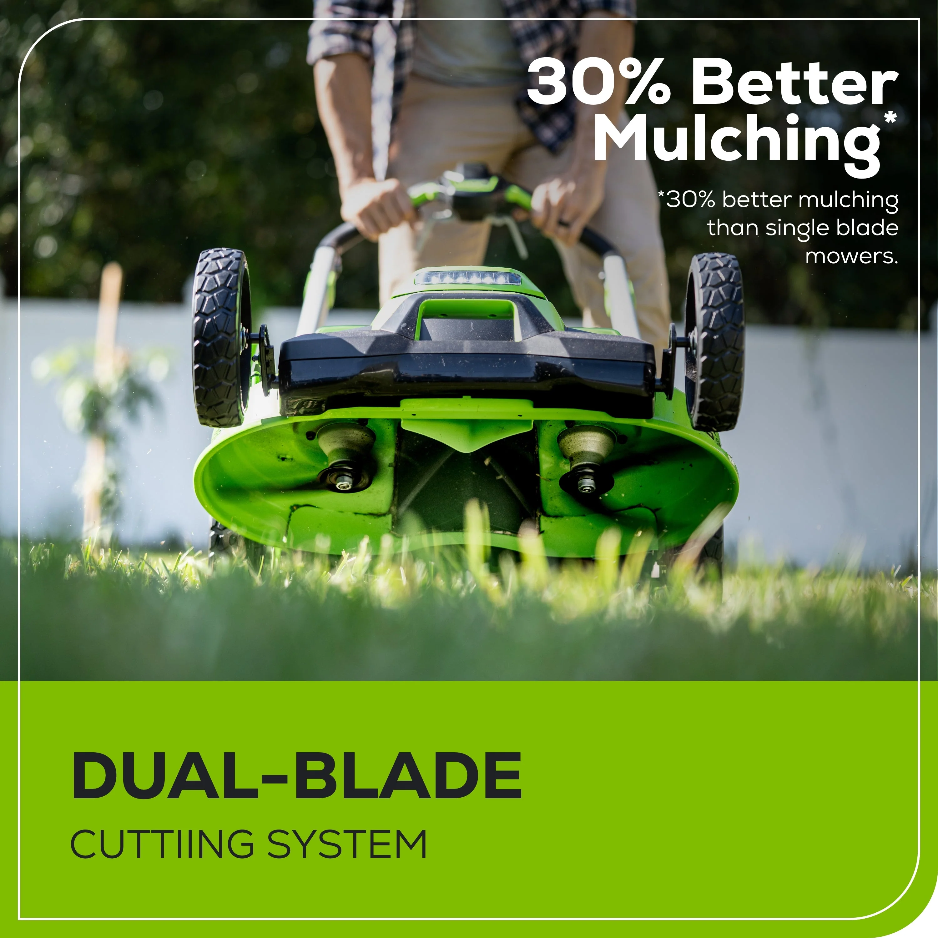 60V 25" Self-Propelled Lawn Mower 4-pc Combo Kit: (2) 4.0 Ah Batteries and Dual-Port Charger - Image 11