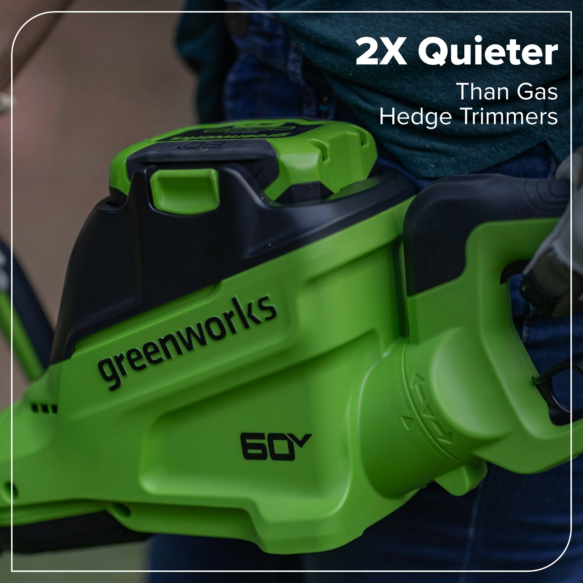 60V 26" Cordless Battery Hedge Trimmer 4000 SPM, 2Ah Battery and 3A Charger - Image 7