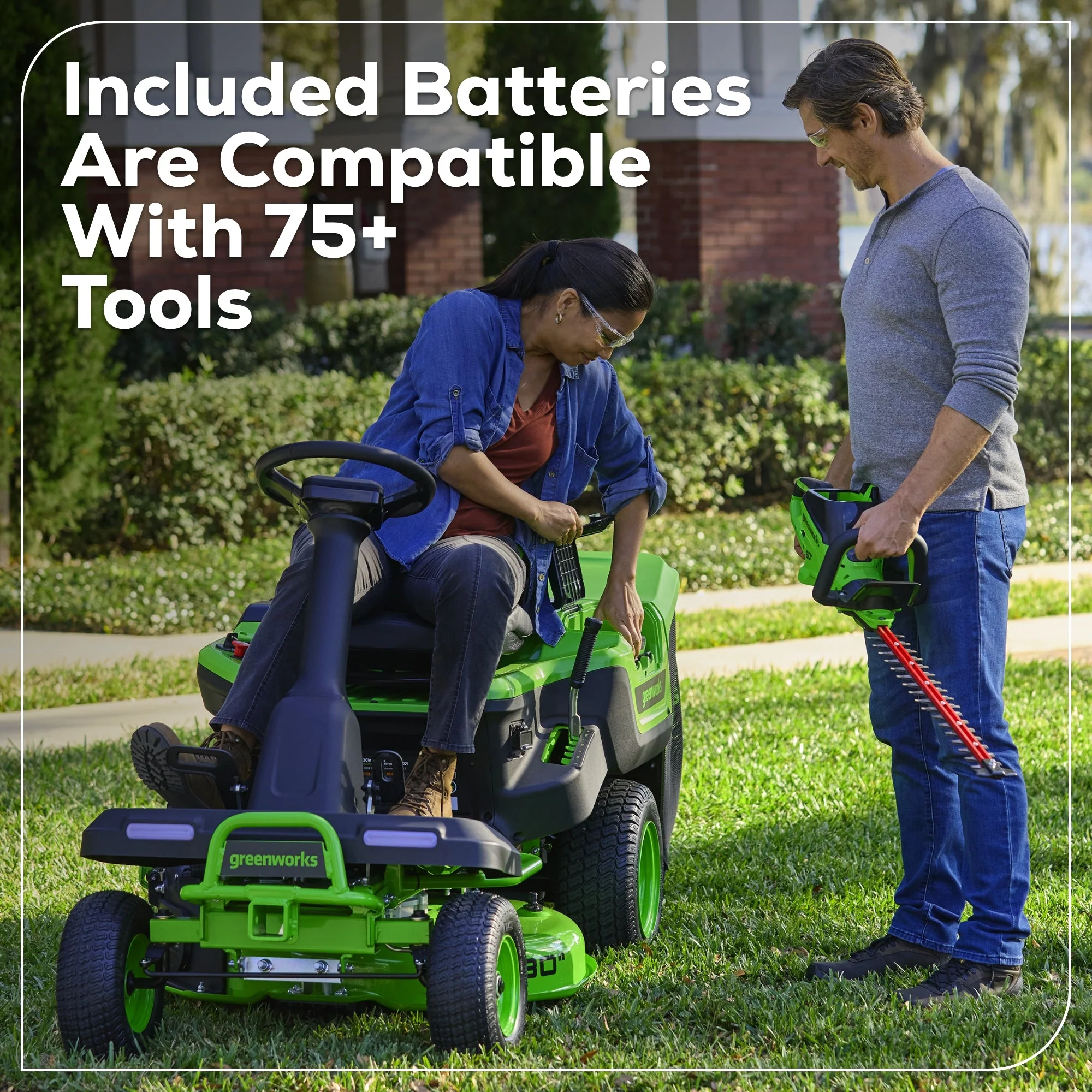 60V 30" CrossoverT Riding Lawn Tractor 3PC Combo Kit, Two 8.0 Ah Batteries, Two 4.0 Ah Batteries, One 2.5 Ah Battery and Two Chargers - Image 17