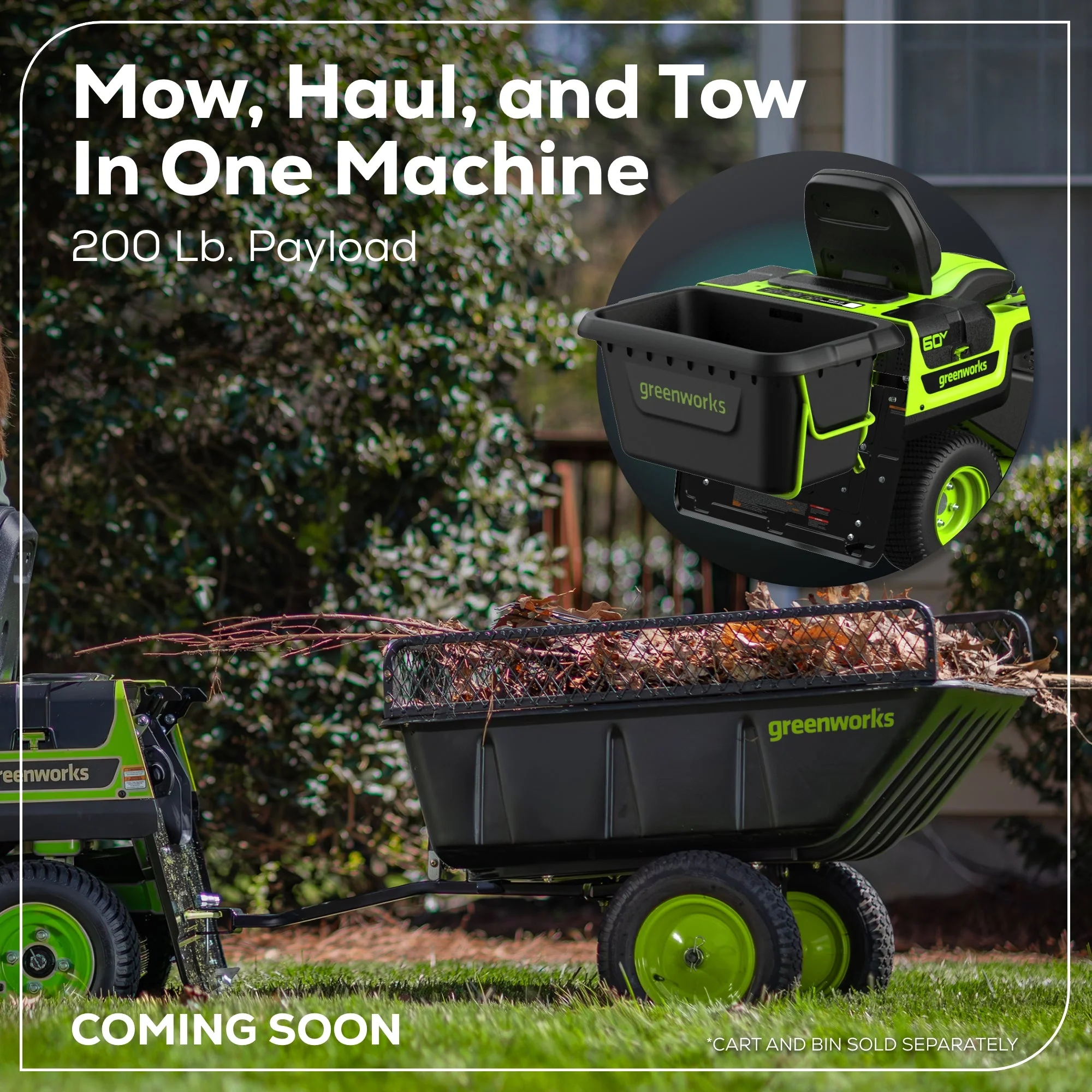 60V 30" CrossoverT Riding Lawn Tractor 3PC Combo Kit, Two 8.0 Ah Batteries, Two 4.0 Ah Batteries, One 2.5 Ah Battery and Two Chargers - Image 22