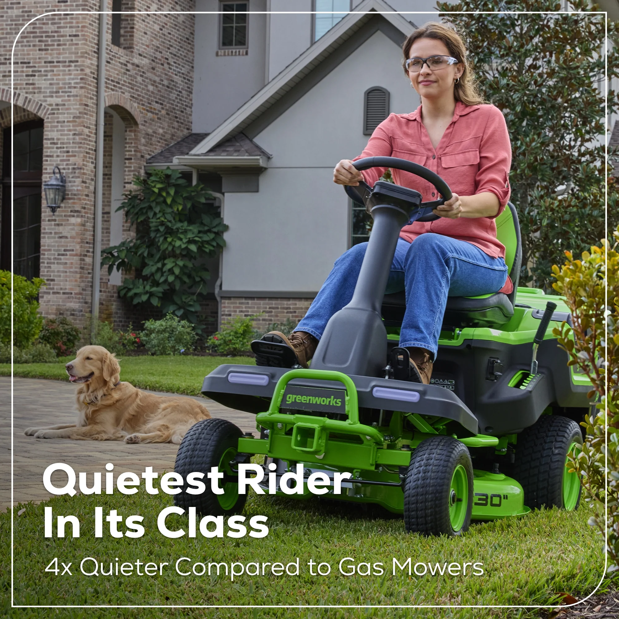 60V 30” CrossoverT Riding Lawn Tractor with (2) 8.0 Ah, (2) 4.0 Ah Batteries & 600-Watt Charger - Image 11