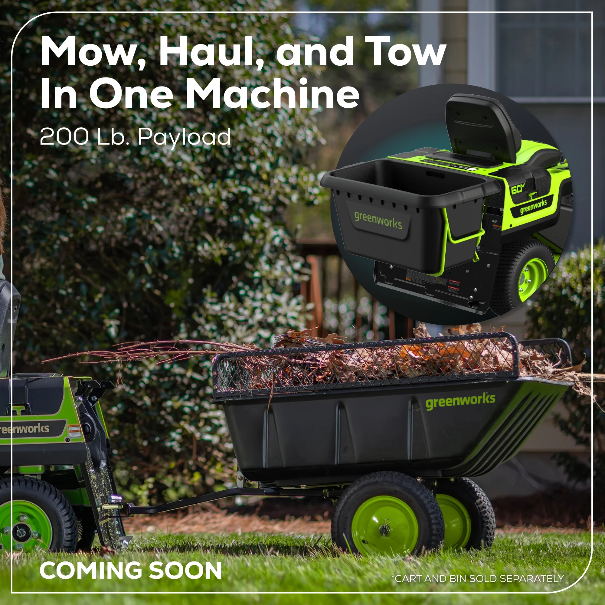 60V 30” CrossoverT Riding Lawn Tractor with (2) 8.0 Ah, (2) 4.0 Ah Batteries & 600-Watt Charger - Image 19