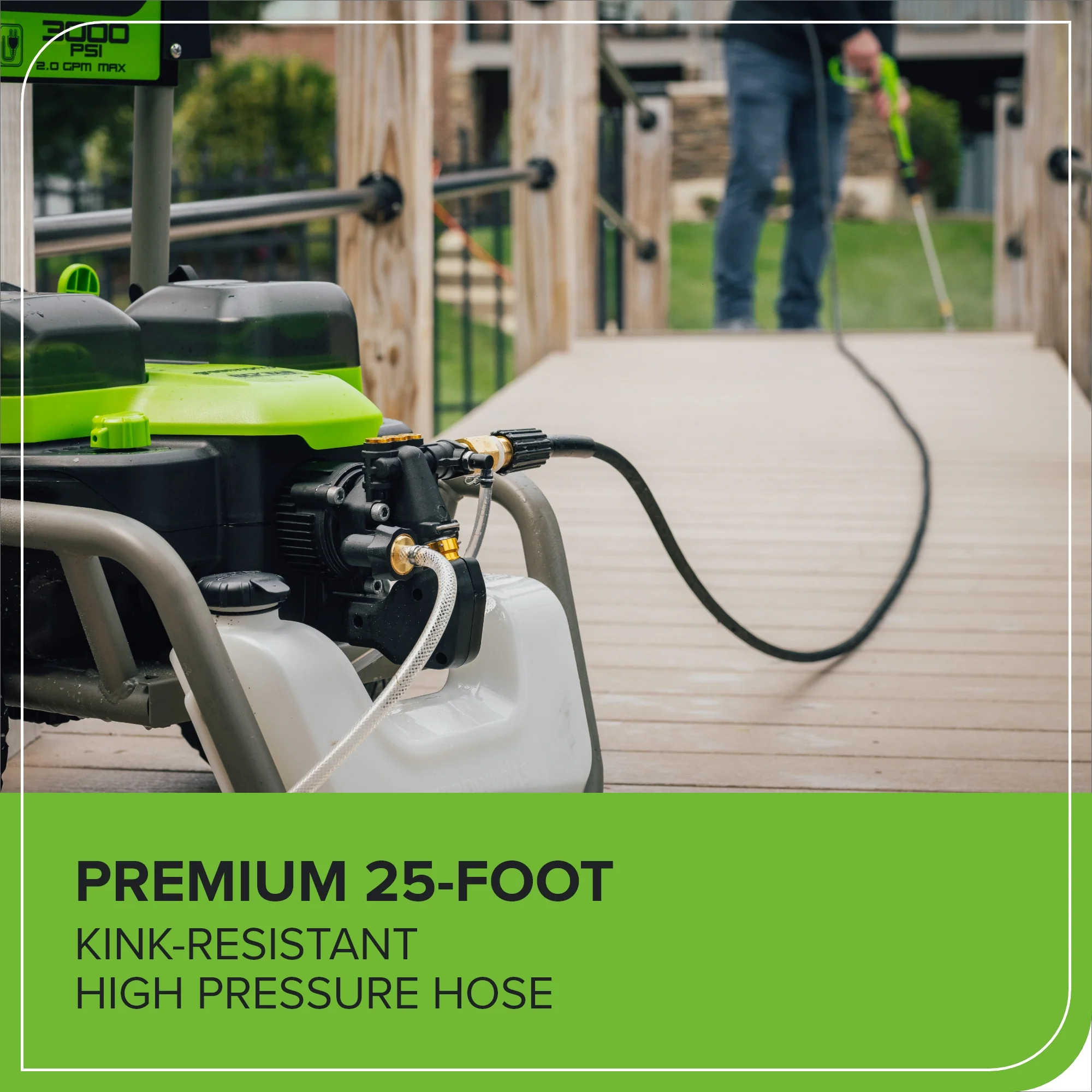 60V/AC Hybrid 3000-PSI 2.0 GPM Electric Pressure Washer (Tool Only) - Image 14