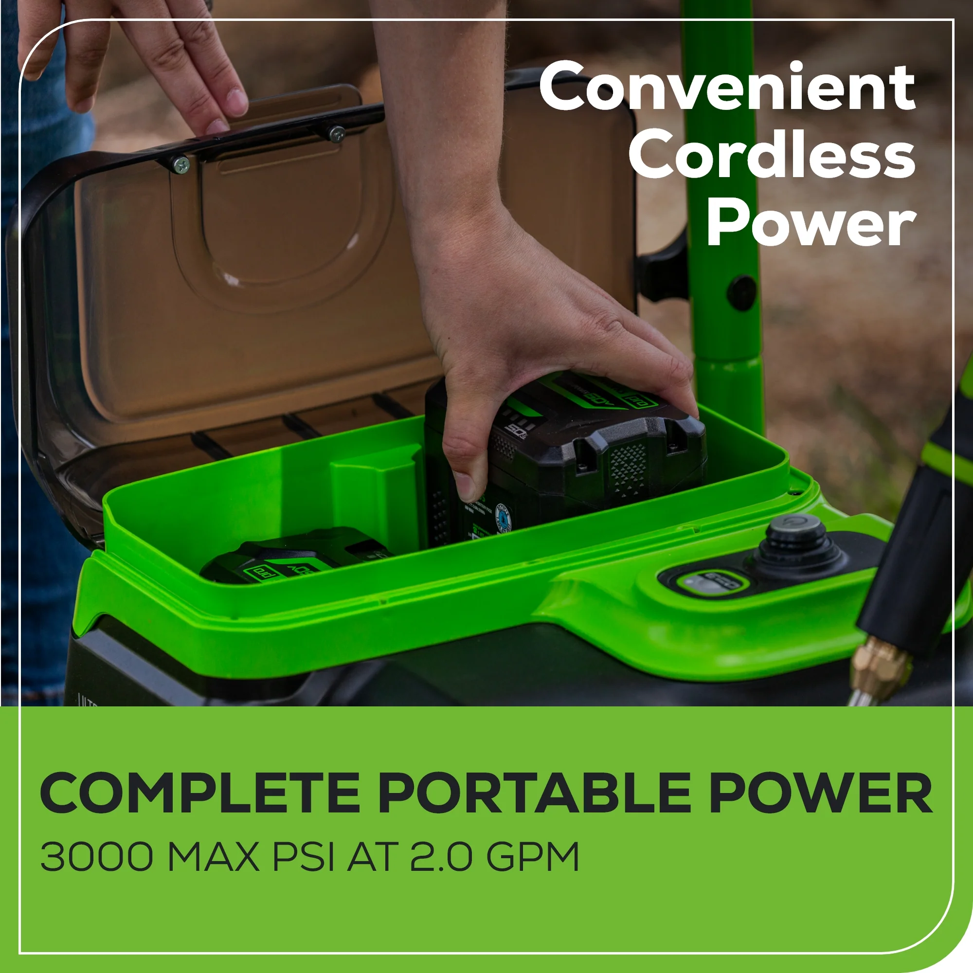 60V 3000-PSI 2.0 GPM Electric Pressure Washer (Tool Only) - Image 4