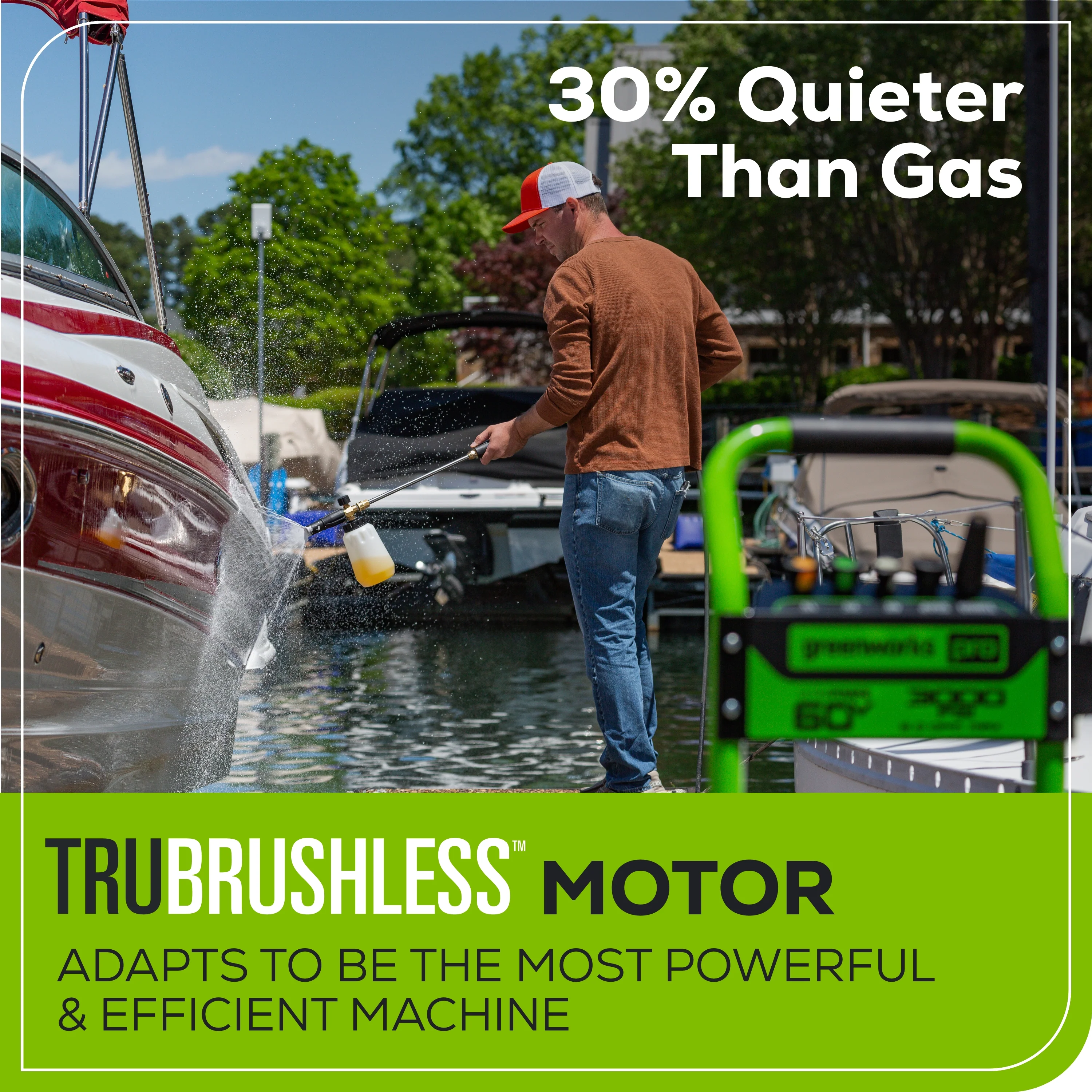 60V 3000-PSI 2.0 GPM Electric Pressure Washer: (2) 4.0 Ah Batteries and Rapid Charger - Image 7
