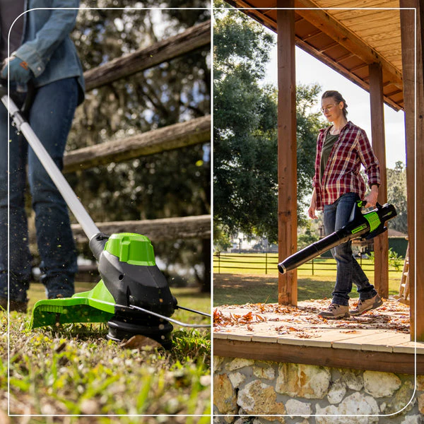 60V 3PC Handheld Combo Kit, 13"String Trimmer, 540 CFM Blower and 26"Hedge Trimmer - Image 4