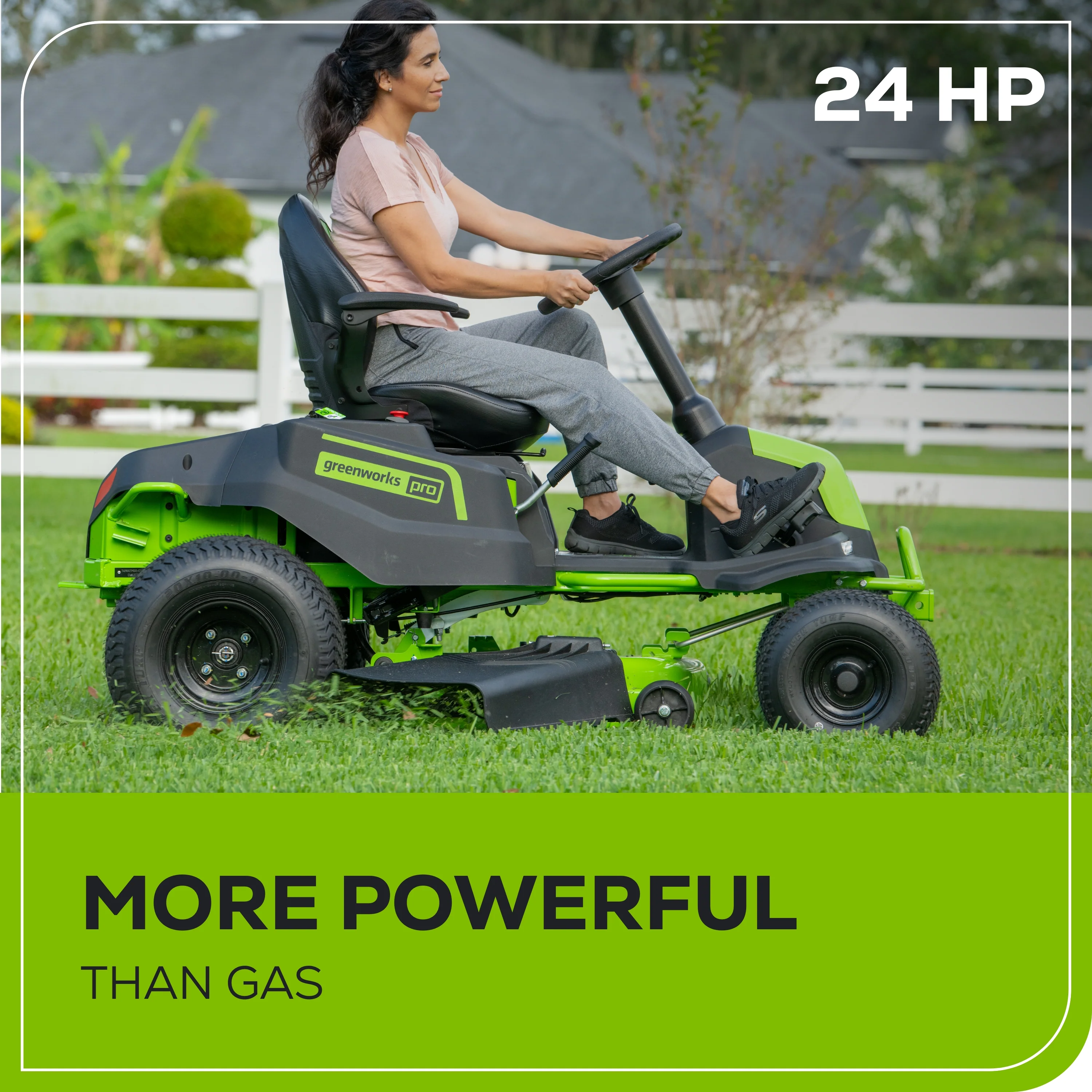 60V 42" Cordless Battery CrossoverT Riding Lawn Mower, (6) 8.0 Ah Batteries and 600W Wall Charger - Image 9