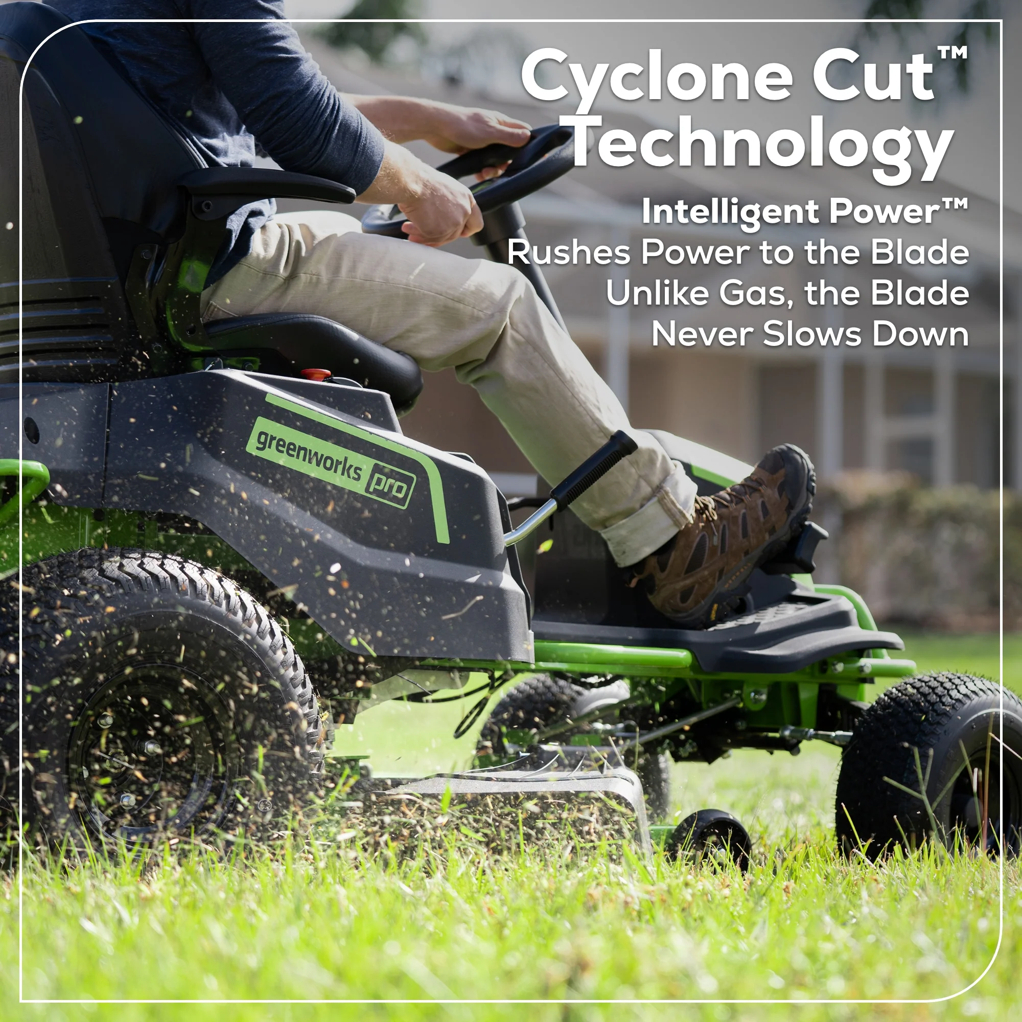 60V 42" Cordless Battery CrossoverT Riding Lawn Mower, (4) 8.0 Ah Batteries and (2) Dual-Port Turbo Chargers - Image 5