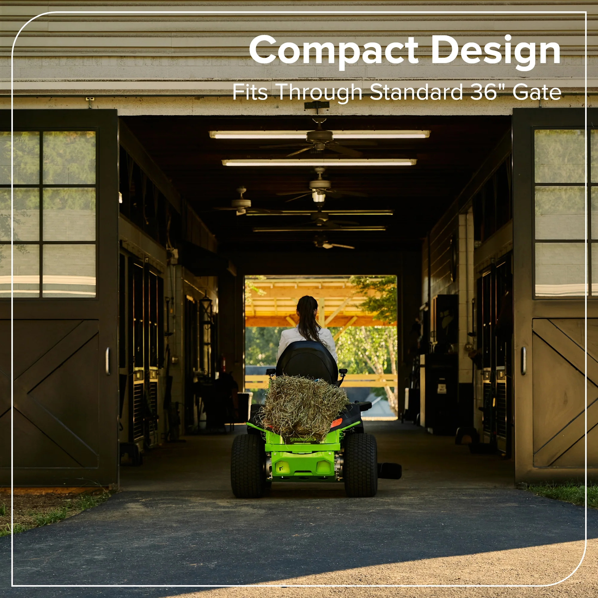 60V 42" Cordless Battery CrossoverT Riding Lawn Mower, (4) 8.0 Ah Batteries and 600W Wall Charger - Image 12