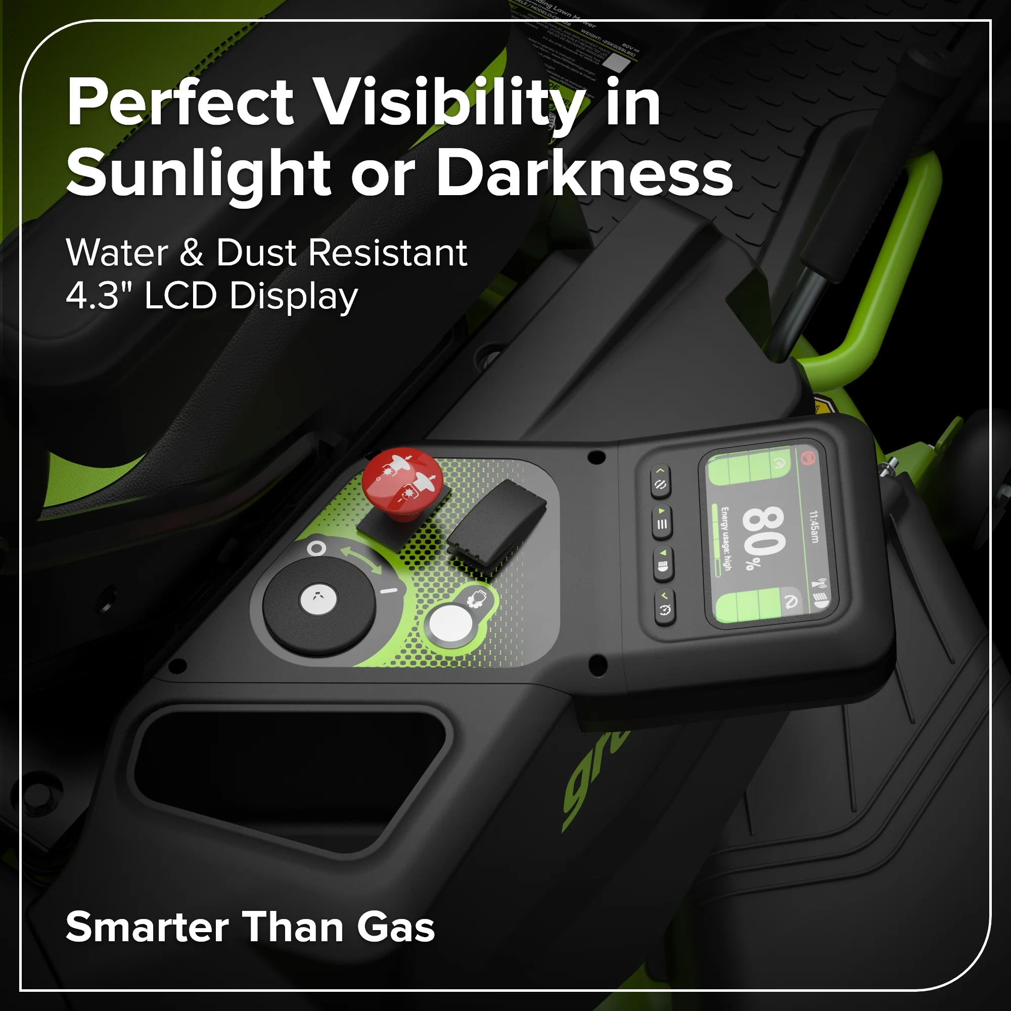 60V 42" Cordless Battery CrossoverT Riding Lawn Mower, (4) 8.0 Ah Batteries and 600W Wall Charger - Image 14