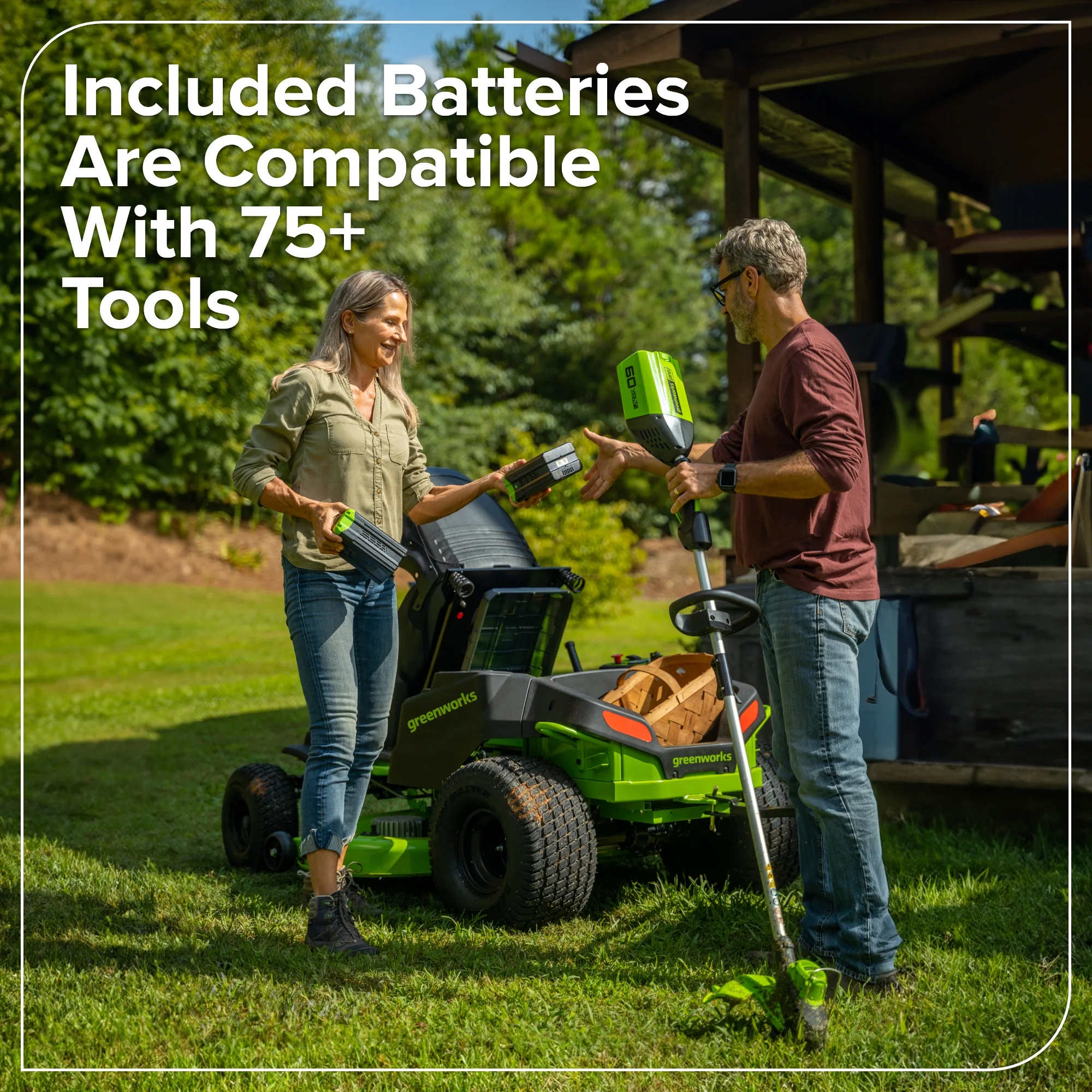 60V 42" Cordless Battery CrossoverT Riding Lawn Mower, (4) 8.0 Ah Batteries and 600W Wall Charger - Image 16