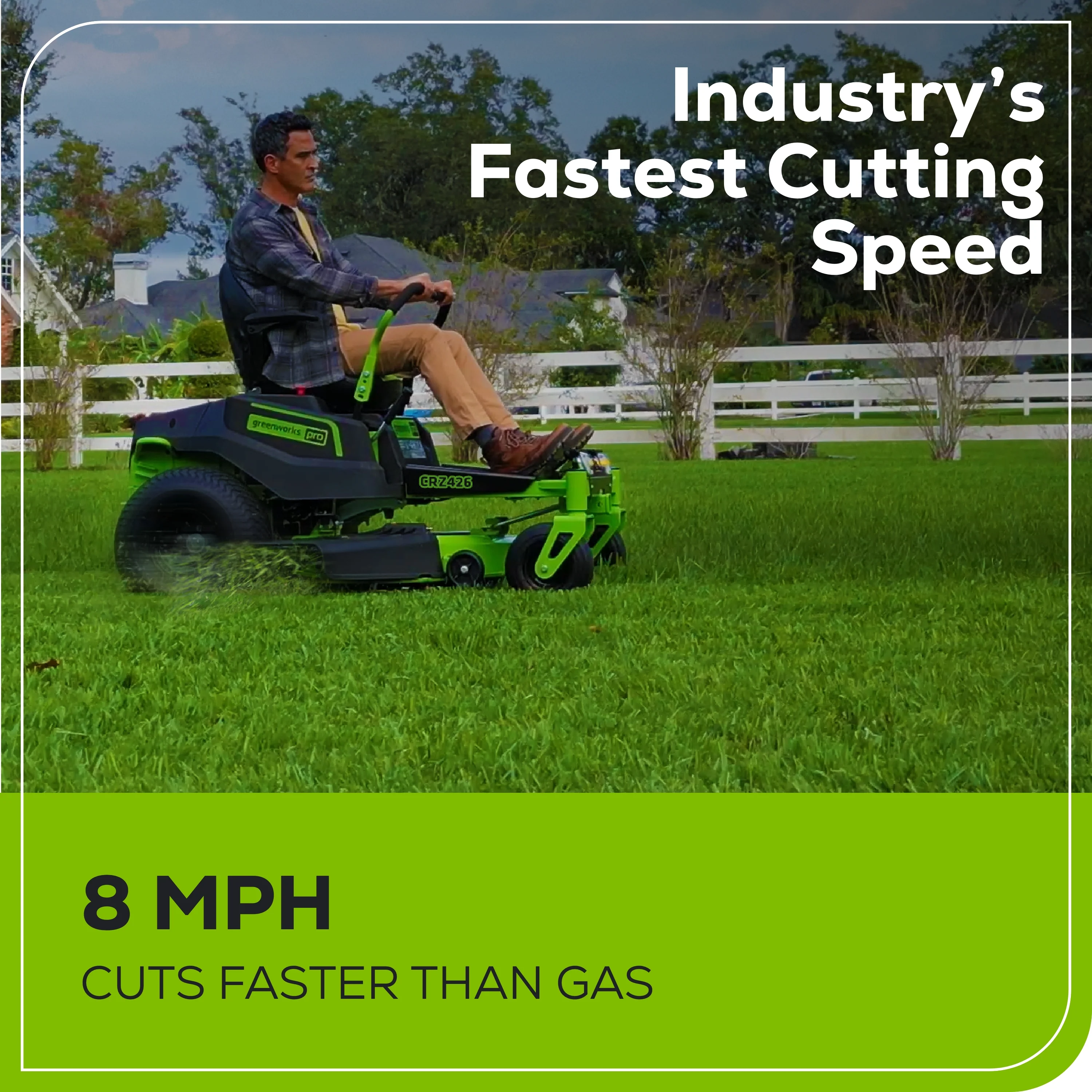 60V 42" Cordless Battery CrossoverZ Zero Turn Lawn Mower + Bagger, (6) 8.0 Ah Batteries and (3) Dual-Port Turbo Chargers - Image 6