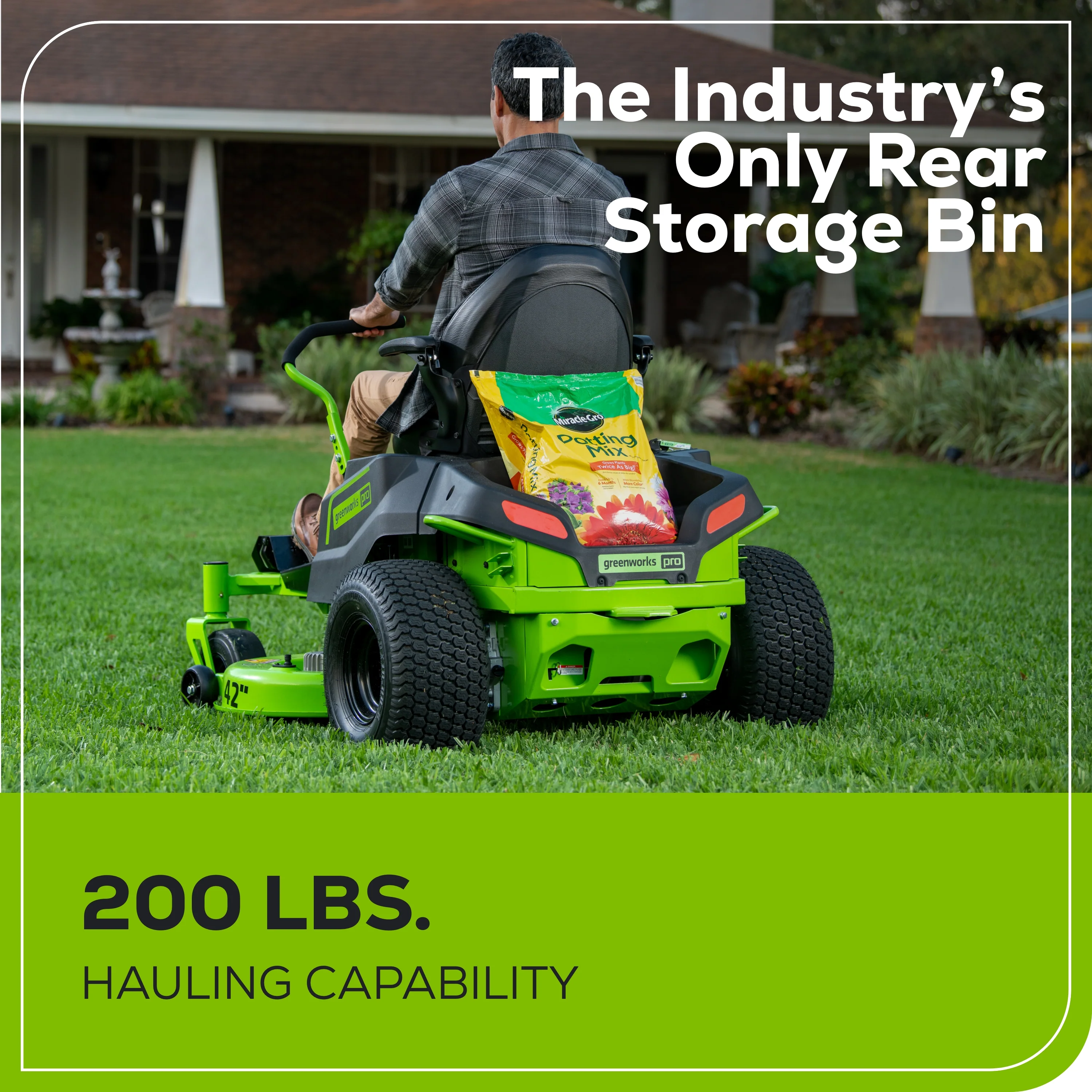 60V 42" Cordless Battery CrossoverZ Zero Turn Lawn Mower + Bagger, (6) 8.0 Ah Batteries and (3) Dual-Port Turbo Chargers - Image 7