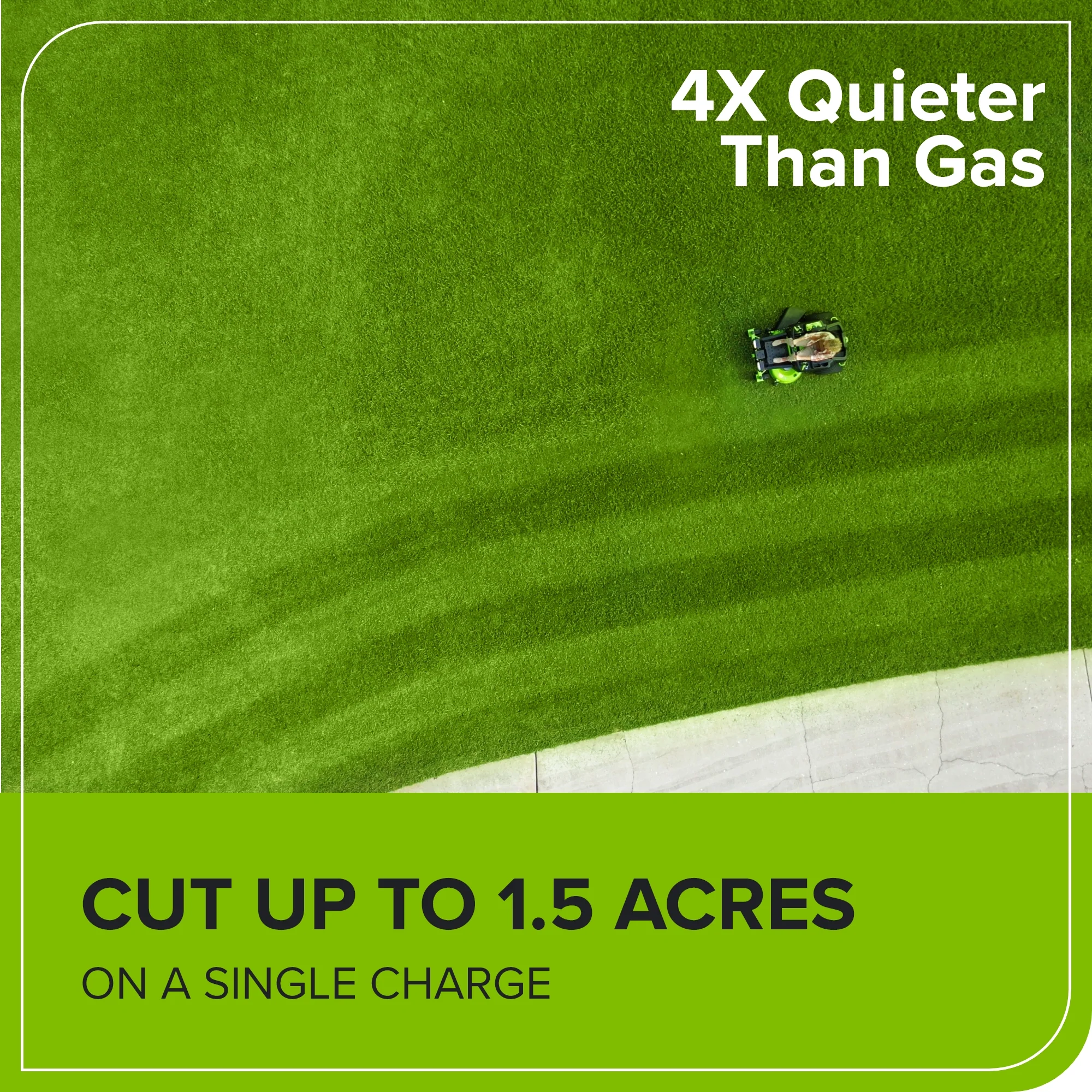 60V 42" Electric CrossoverZ Zero Turn Mower: (4) 8 Ah Batteries and 600W Wall Charger - Image 9