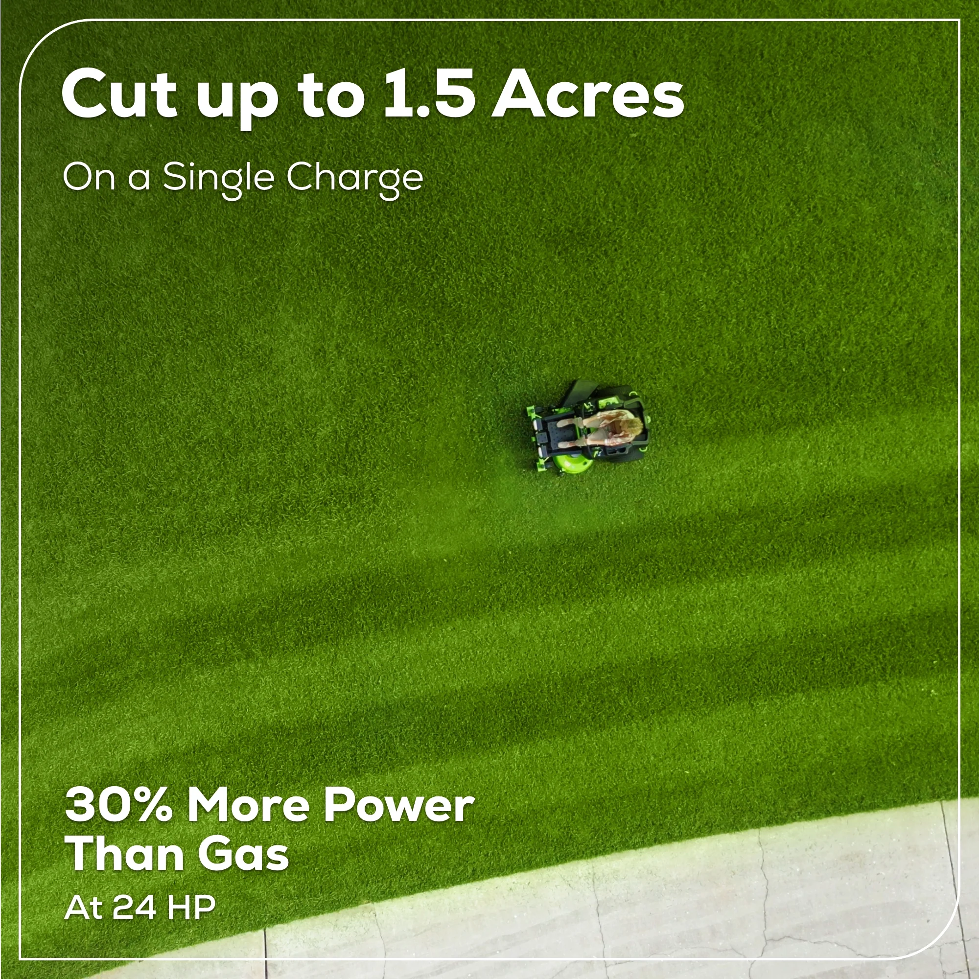 60V 42" Electric CrossoverZ Zero Turn Mower with (4) 8 Ah Batteries and (2) Dual-Port Turbo Chargers - Image 8
