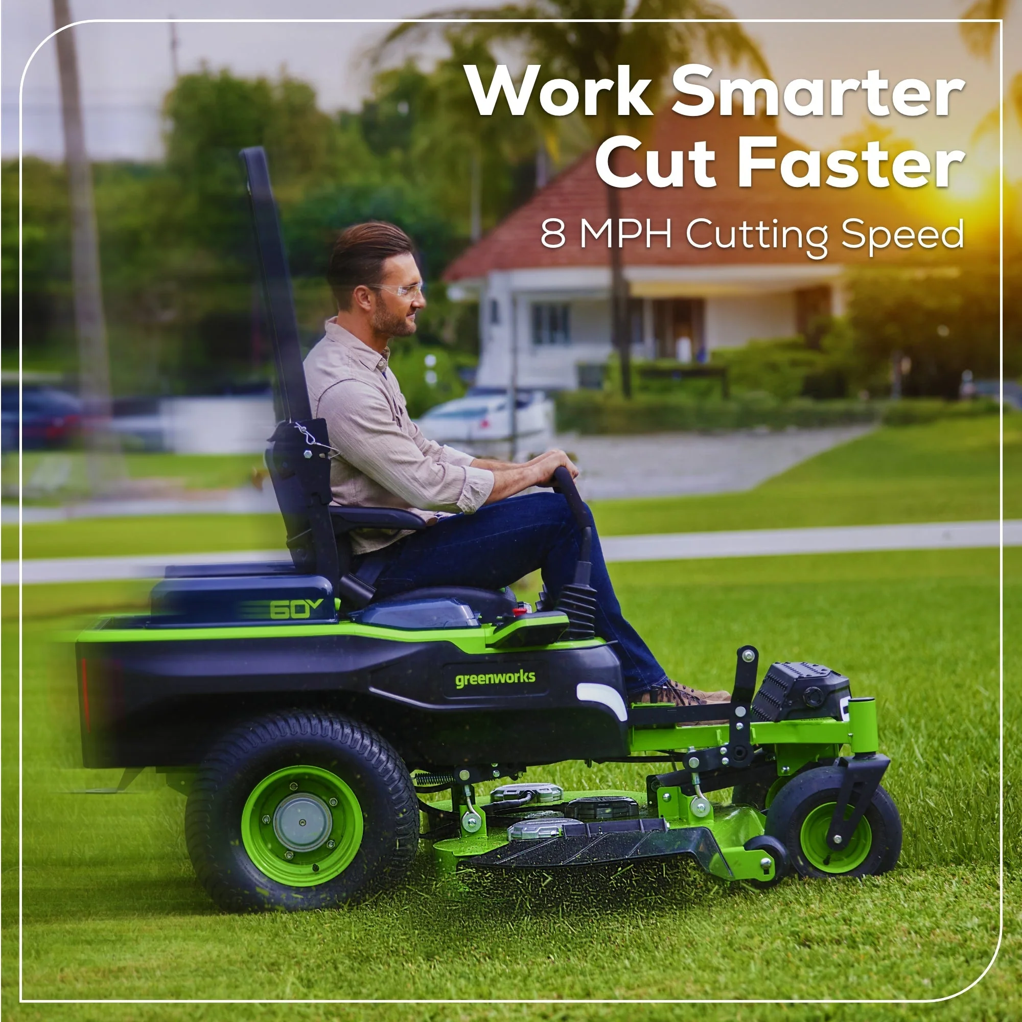 60V 54" MaximusZ Zero Turn Riding Mower 4PC Combo Kit with (2) 20.0 Ah: (2) 8.0 Ah: (2) 4.0 Ah and (1)2.5 Ah Batteries and (2) Charger - Image 9