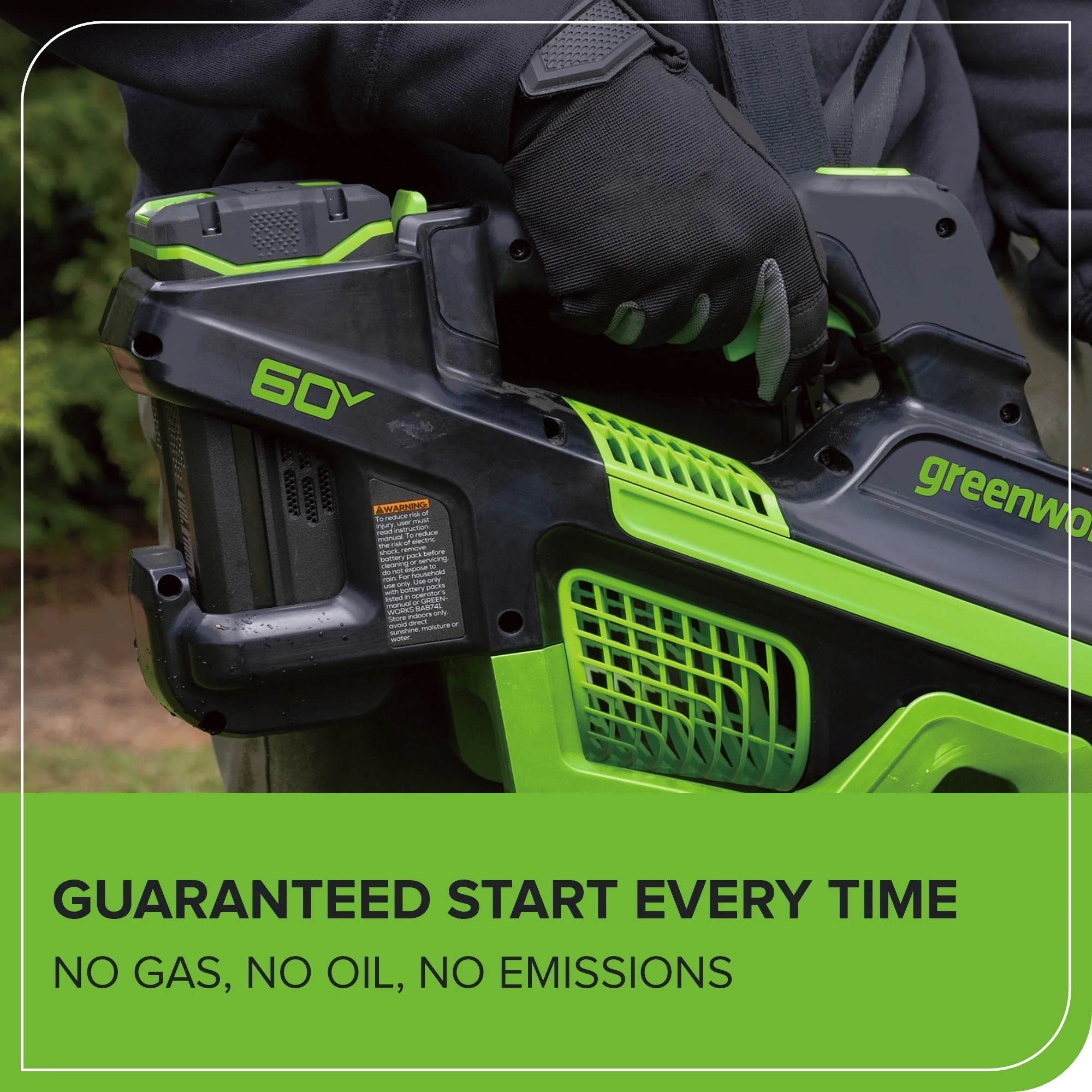 60V 660 CFM Cordless Battery Brushless Leaf Blower: 2.5 Ah Battery and Charger - Image 5