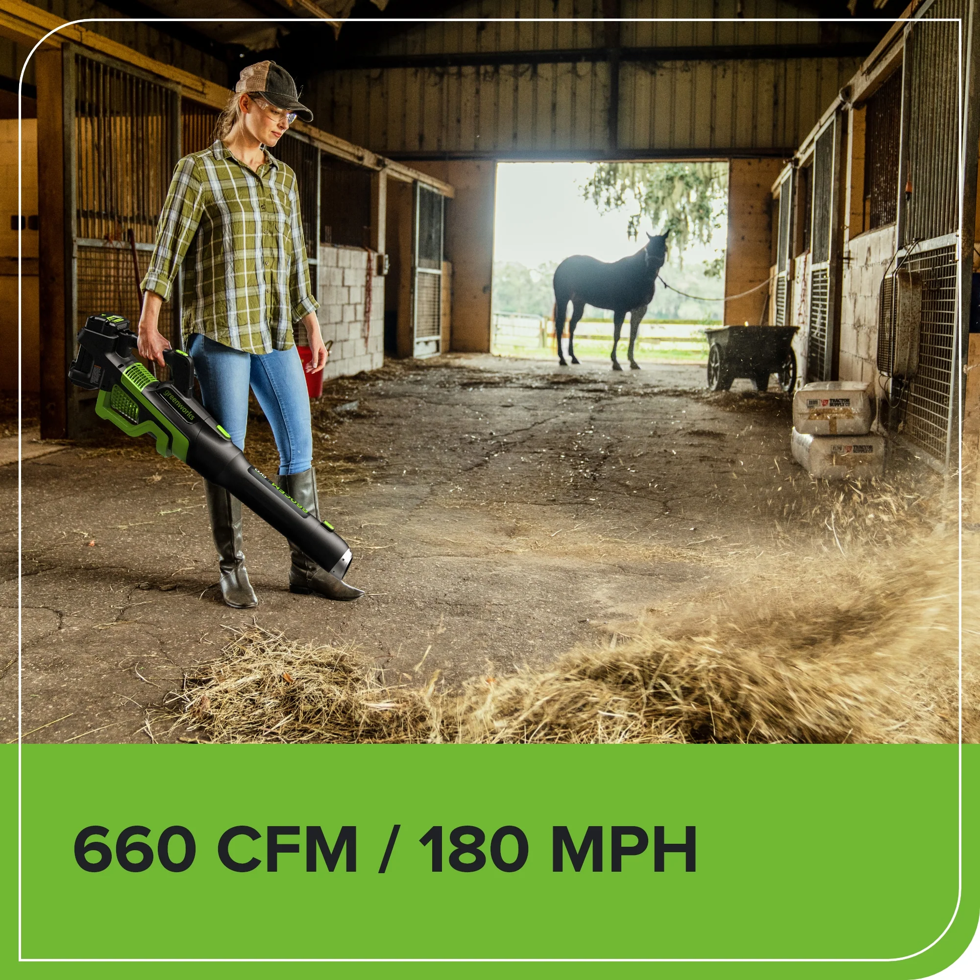60V 660 CFM Cordless Battery Brushless Leaf Blower: 2.5 Ah Battery and Charger - Image 6