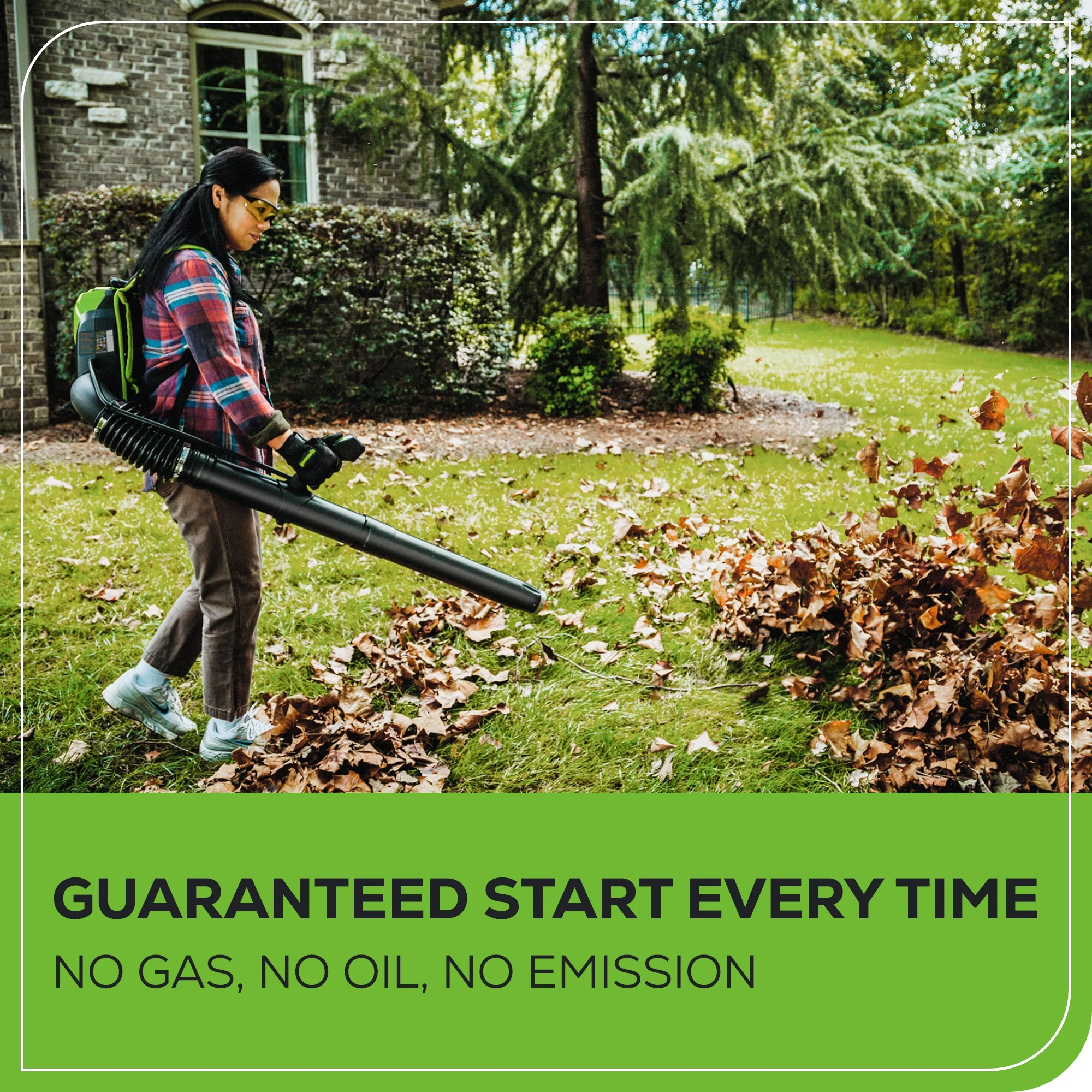 60V 730 CFM Cordless Battery Brushless Backpack Blower, 8.0 Ah Battery and Charger - Image 5