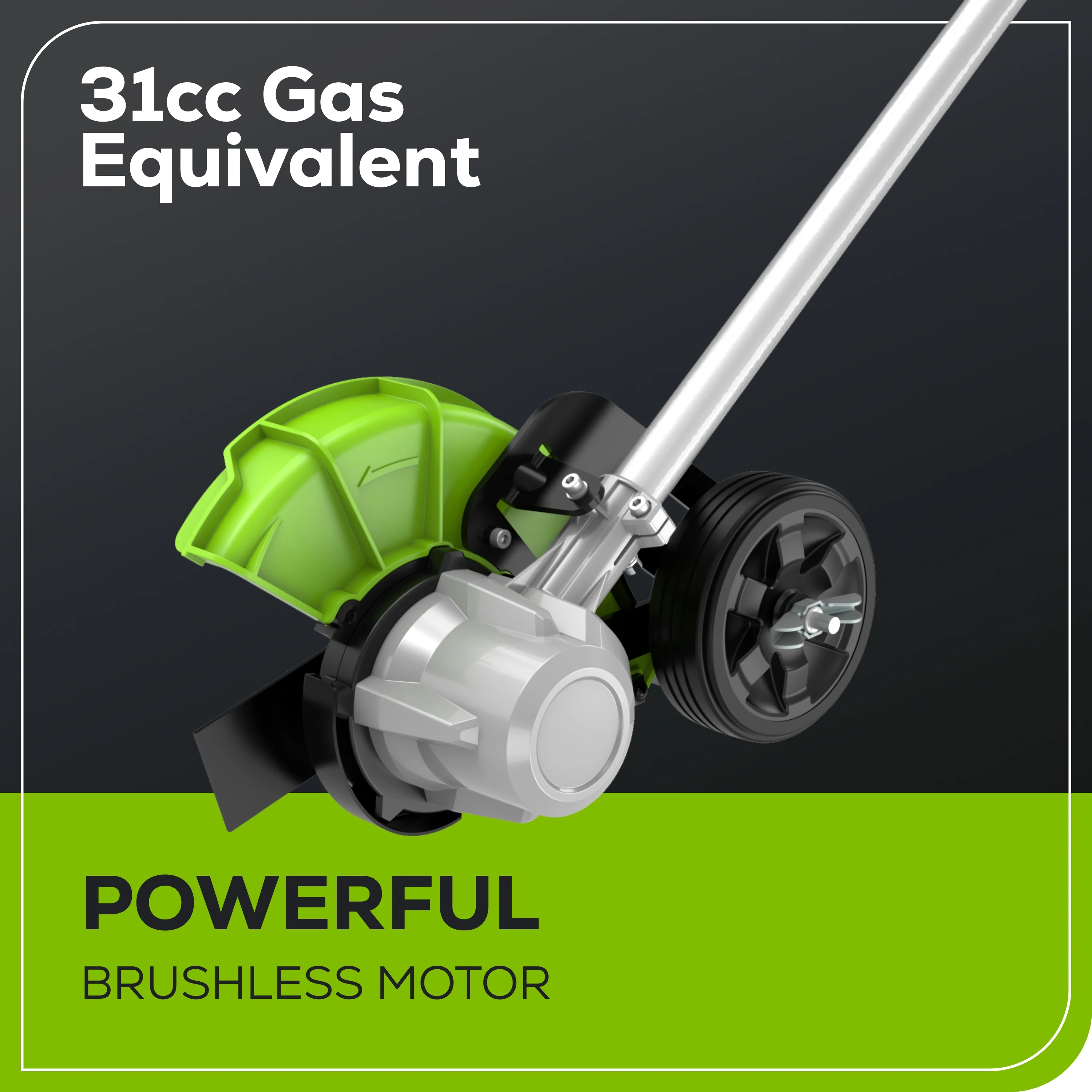 60V 8" Cordless Battery Edger: 2.5 Ah Battery and 3A Charger - Image 4