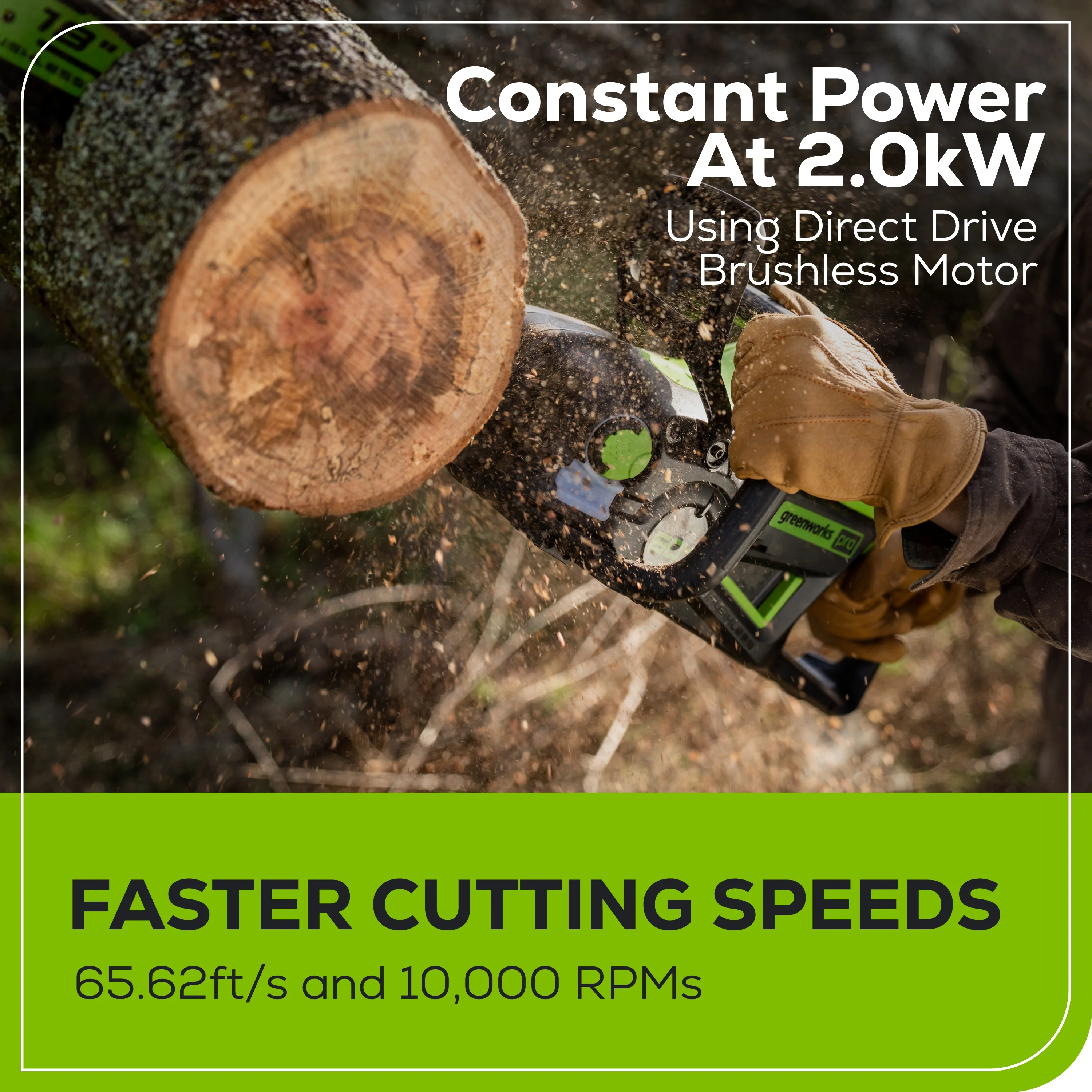 60V 18" Cordless Battery 2.0 kW Chainsaw (Tool Only) - Image 5