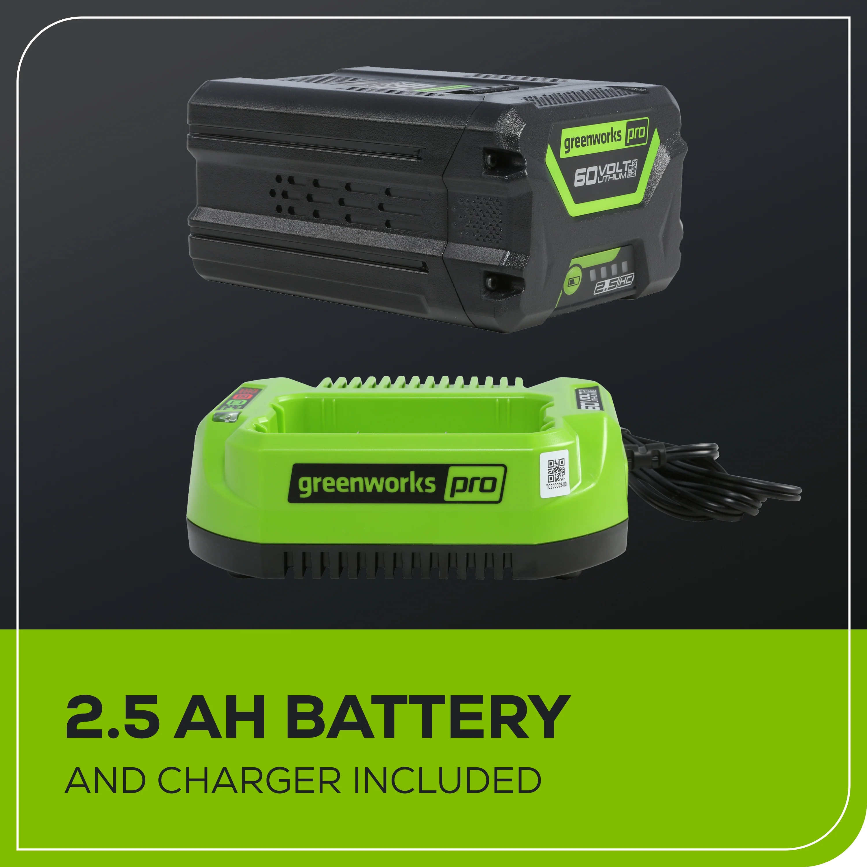 60V 610 CFM Cordless Battery Leaf Blower w/ 2.5Ah Battery & Charger - Image 10