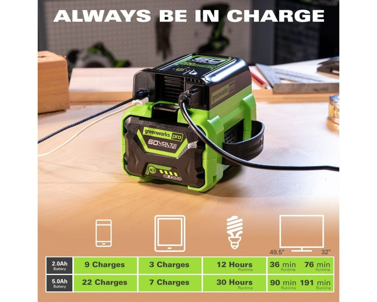 60V Storm/Flood/Power Outage Kit: (2) Batteries and (2) Chargers - Image 7