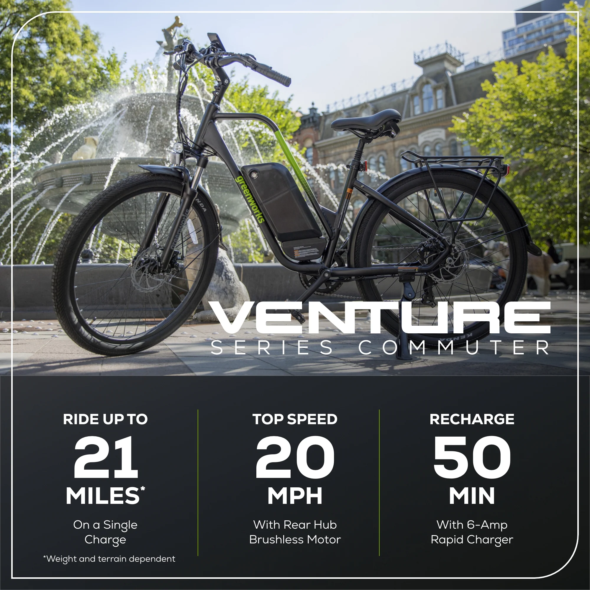 60V VENTURE Series 27.5" Electric Commuter Bike (Tool Only) - Image 3