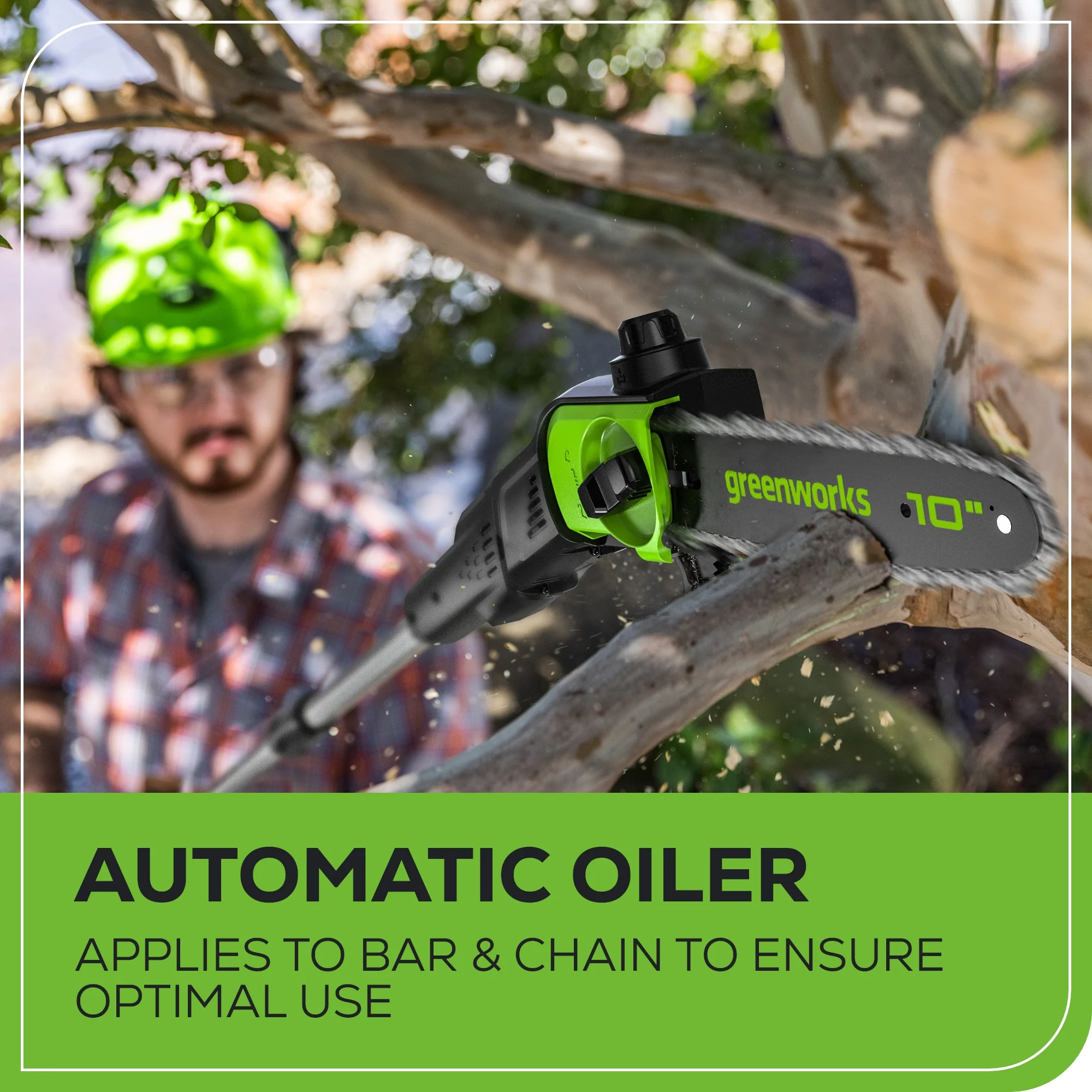 80V Pro 10" Cordless Battery Pole Saw: 2.0 Ah Battery and Charger - Image 4