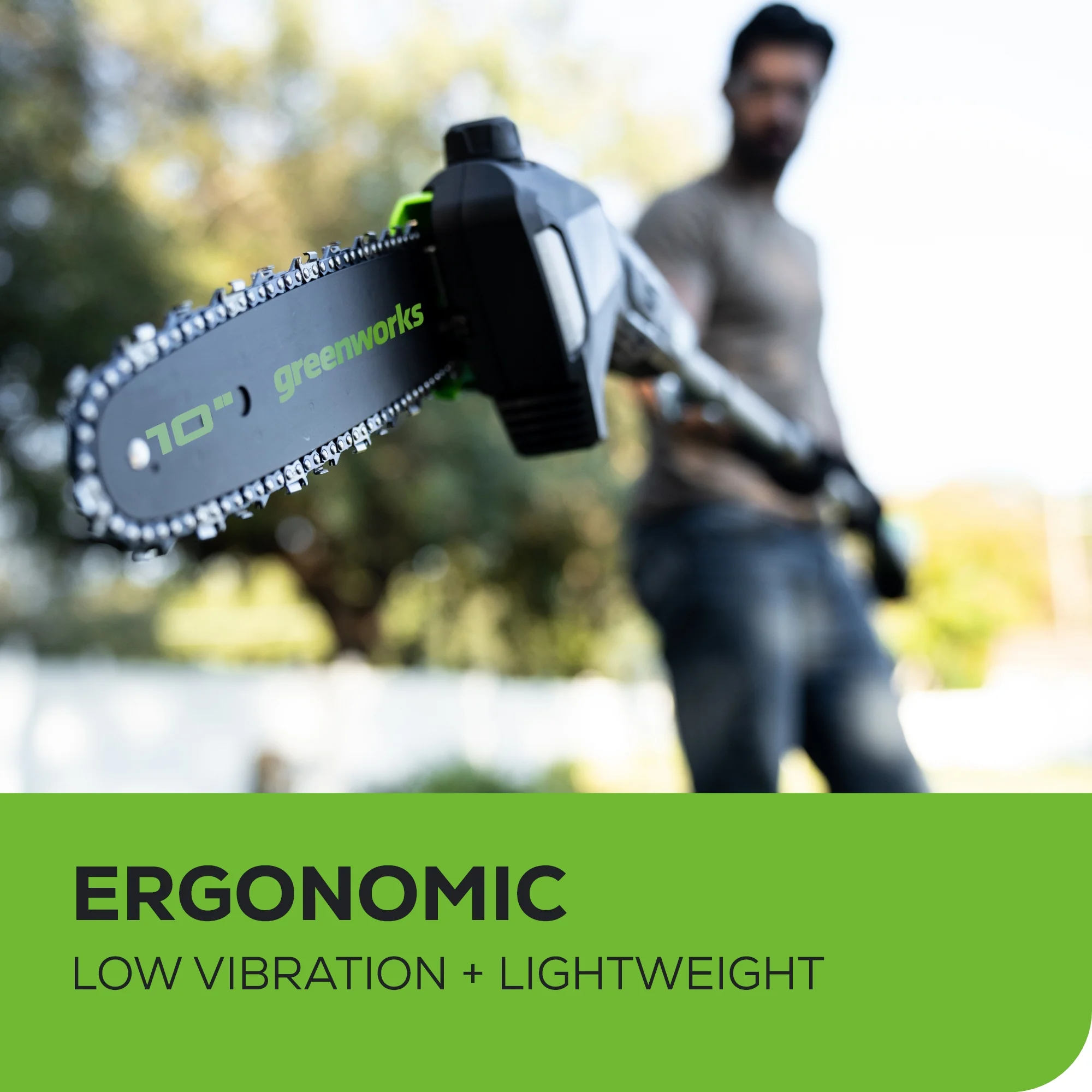 80V Pro 10" Cordless Battery Pole Saw: 2.0 Ah Battery and Charger - Image 5