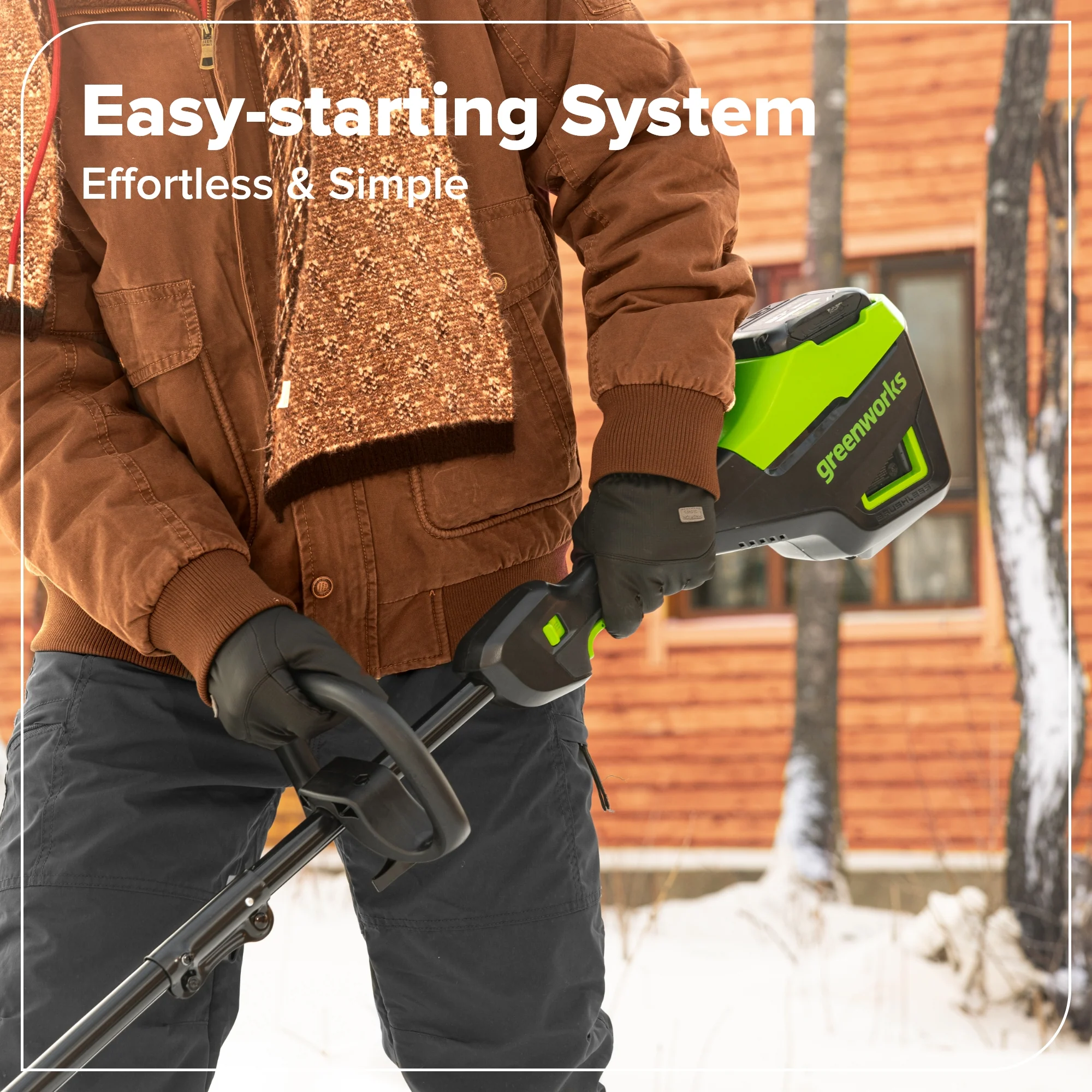 80V 12" Cordless Battery LED Snow Shovel: 4.0 Ah Battery and 6A Charger - Image 4