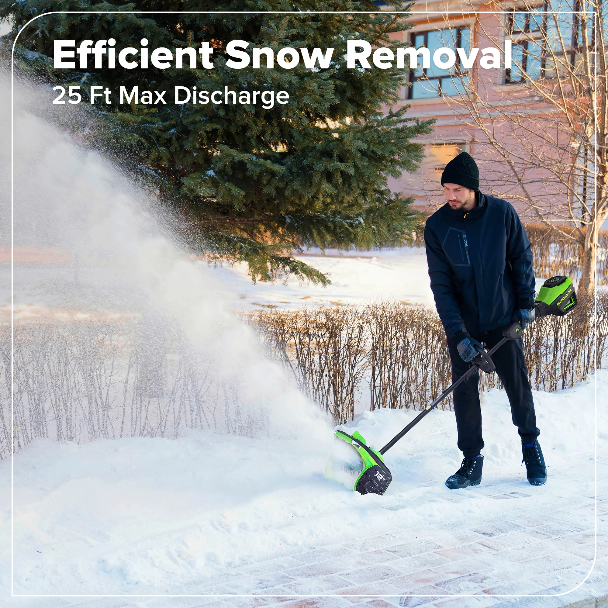 80V 12" Cordless Battery LED Snow Shovel: 4.0 Ah Battery and 6A Charger - Image 6