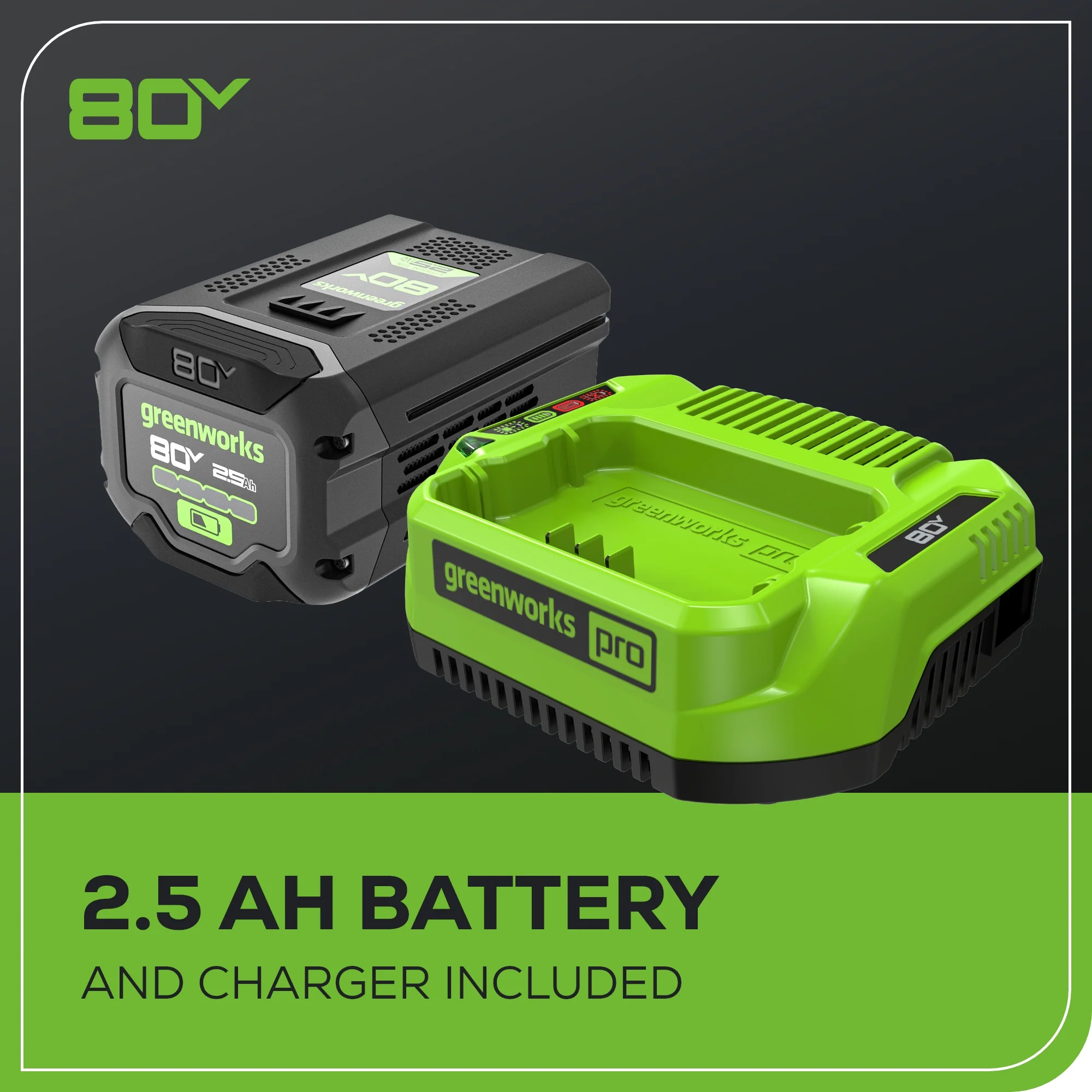 80V 16" 2.0kW Cordless Battery Chainsaw w/ (1) 2.5Ah Battery & 2A Charger - Image 9