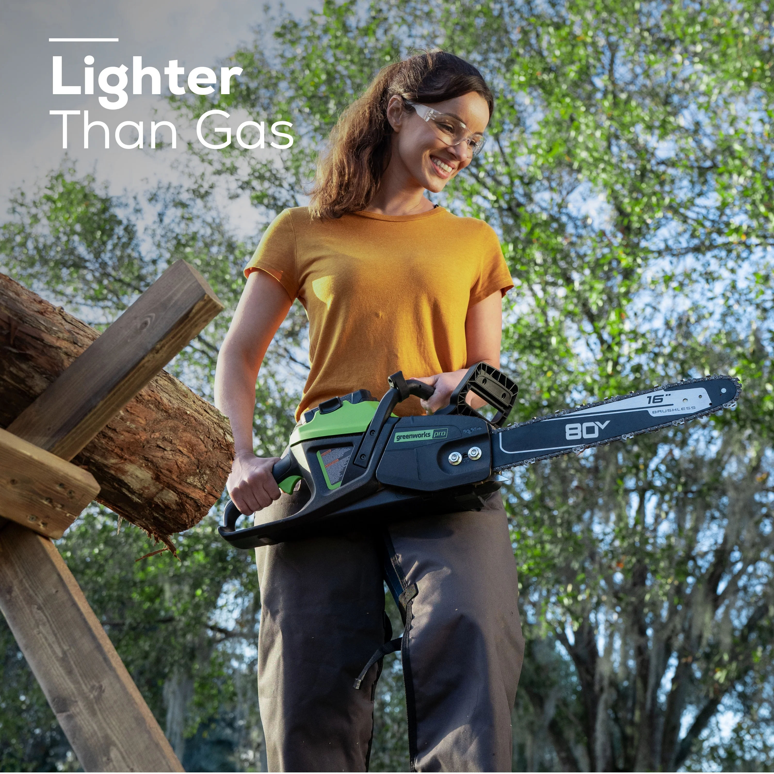 80V 16" 2.0 kW Cordless Battery Chainsaw (Tool Only) - Image 5