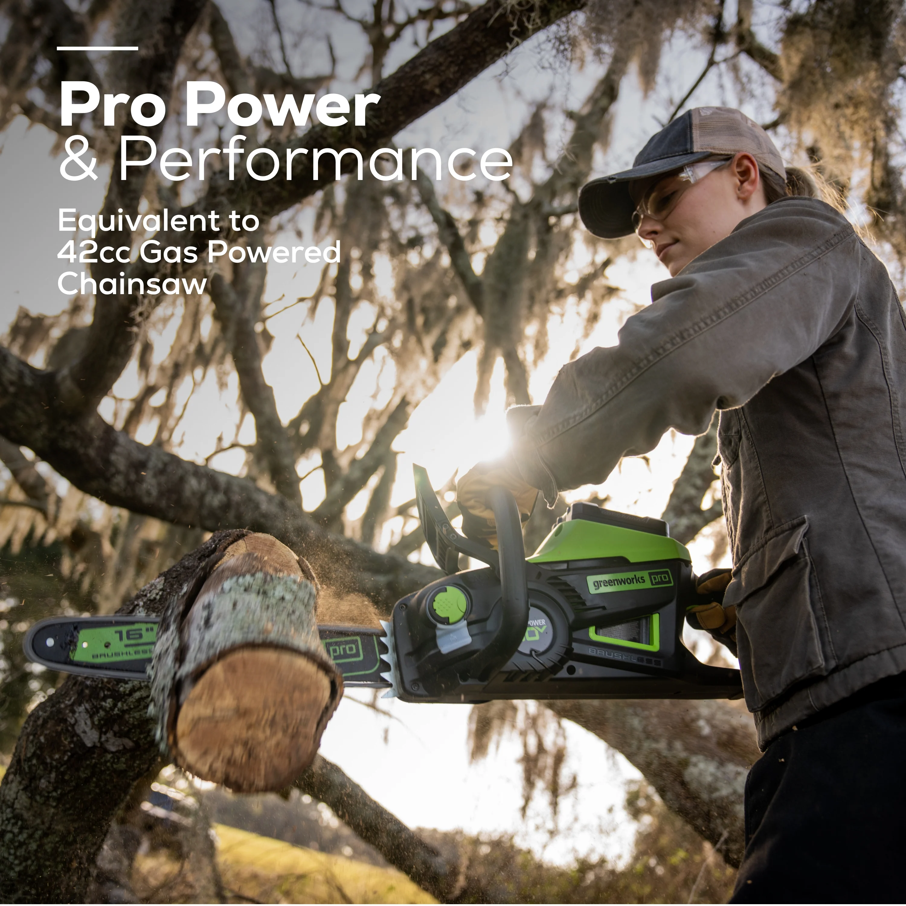 80V 16" 2.0 kW Cordless Battery Chainsaw (Tool Only) - Image 7