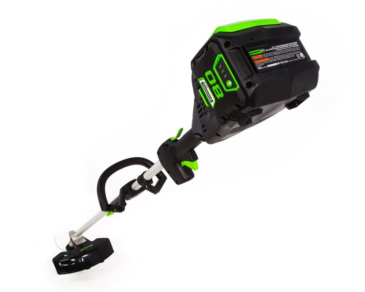 80V 16" Cordless Battery String Trimmer (Attachment Capable) and 8" Edger Attachment Combo Kit: 2.0 Ah Battery and Charger - Image 6