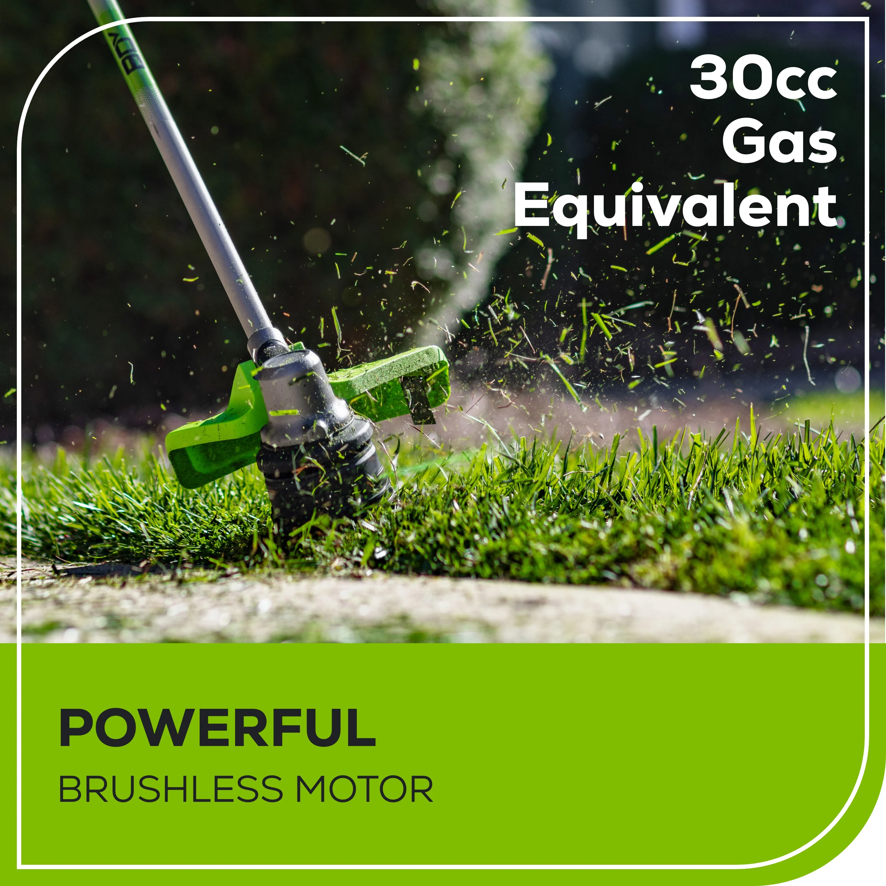 OPEN BOX 80V 17" Brushless String Trimmer Shoulder Strap, Precut Line included: 2.0 Ah Battery and Charger - Image 4