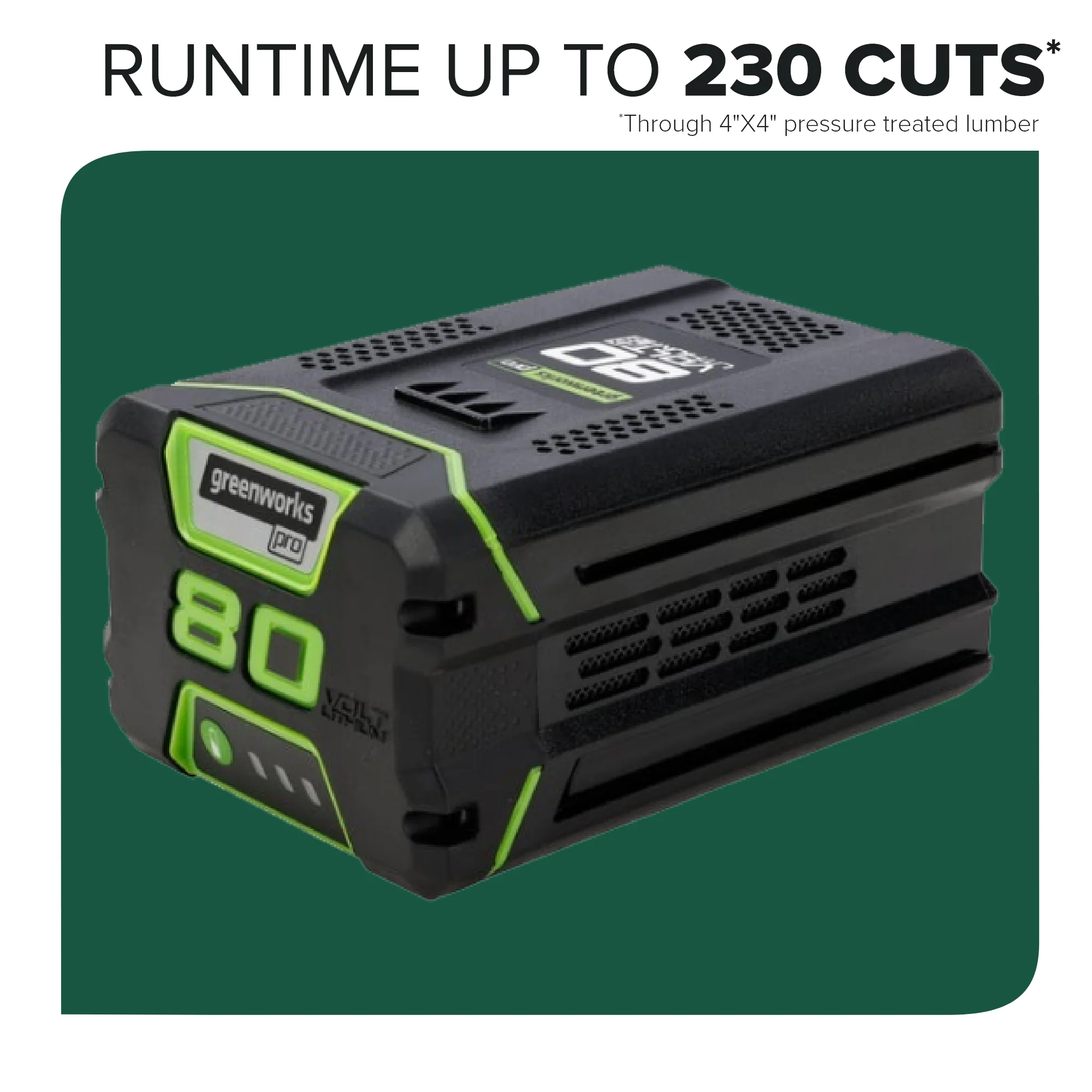 80V 20" Cordless Battery Chainsaw: 4.0 Ah Battery and Charger - Image 12