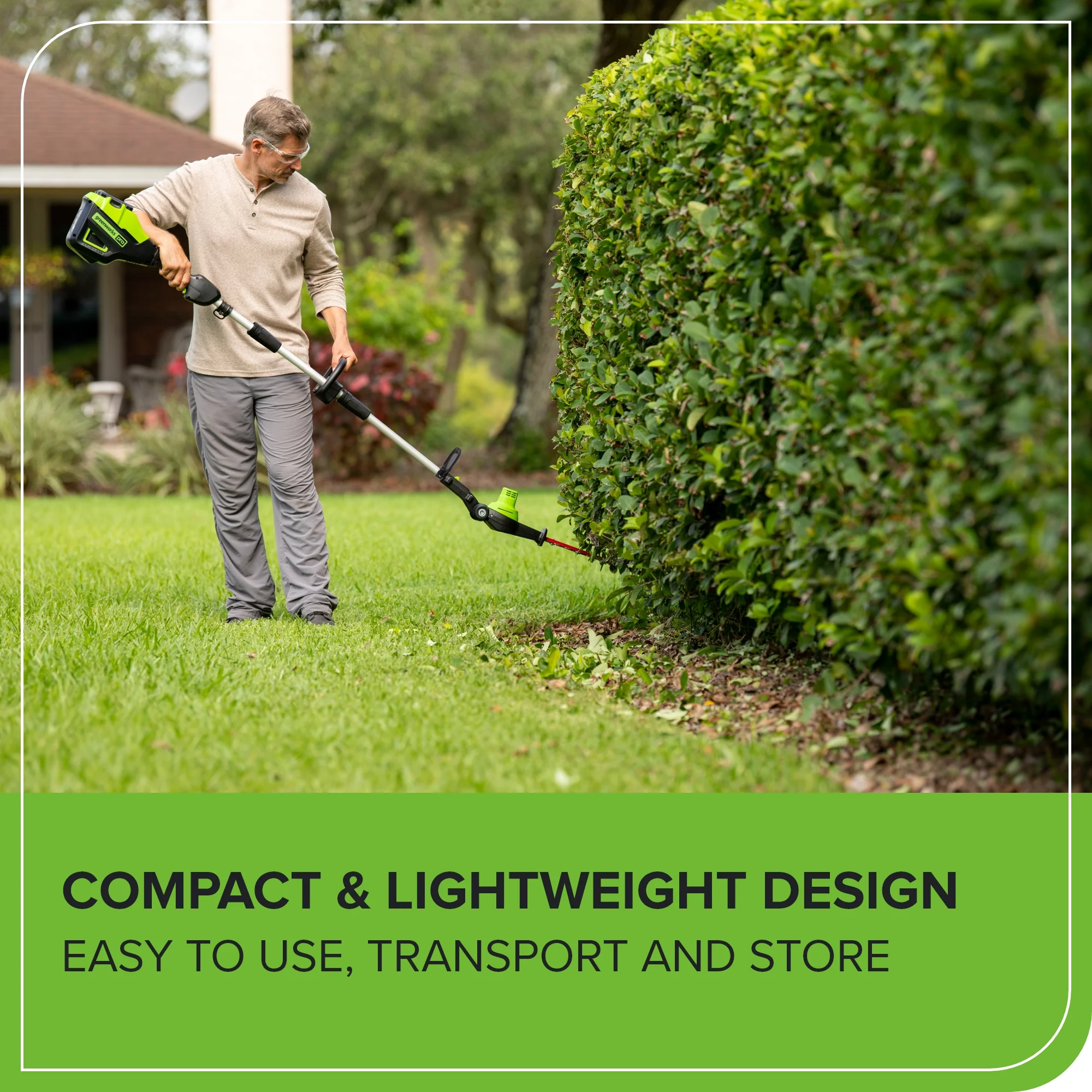 80V 20" Cordless Battery Pole Hedge Trimmer (1.2" cut, 3200 SPM), Tool-Only - Image 5