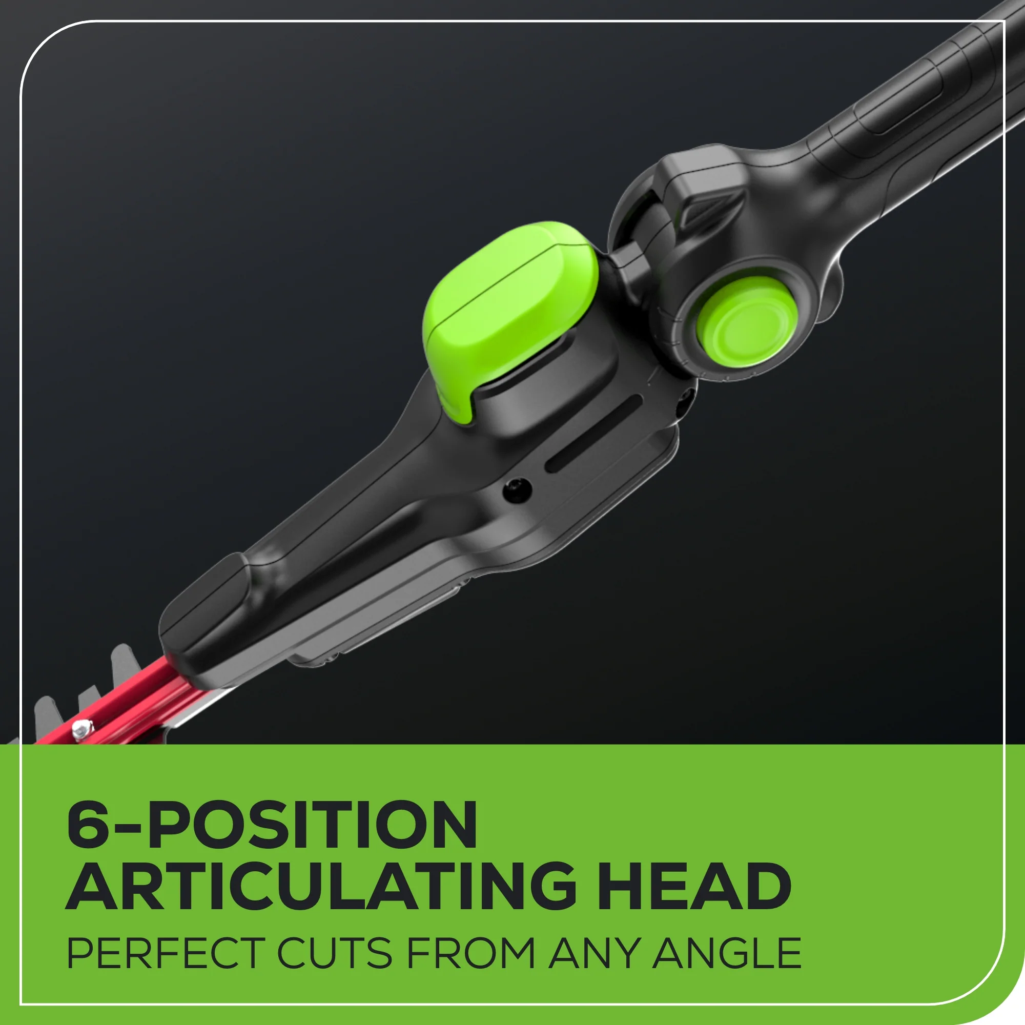 80V 20" Cordless Battery Pole Hedge Trimmer (1.2" cut, 4000 SPM): 2.0 Ah Battery and Charger - Image 7