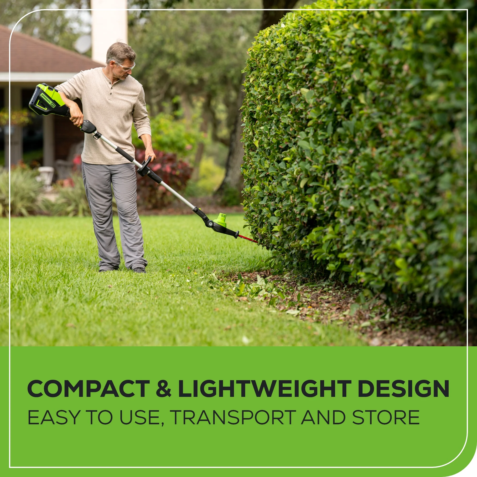 80V 20" Cordless Battery Pole Hedge Trimmer (1.2" cut, 3200 SPM) w/ 2.0Ah Battery & Charger - Image 5